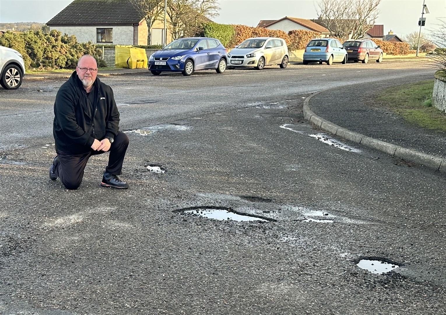 Balintore and Hilton Community Council chairman Alastair Gill believes that a rethink is required on the best way to repair potholes.