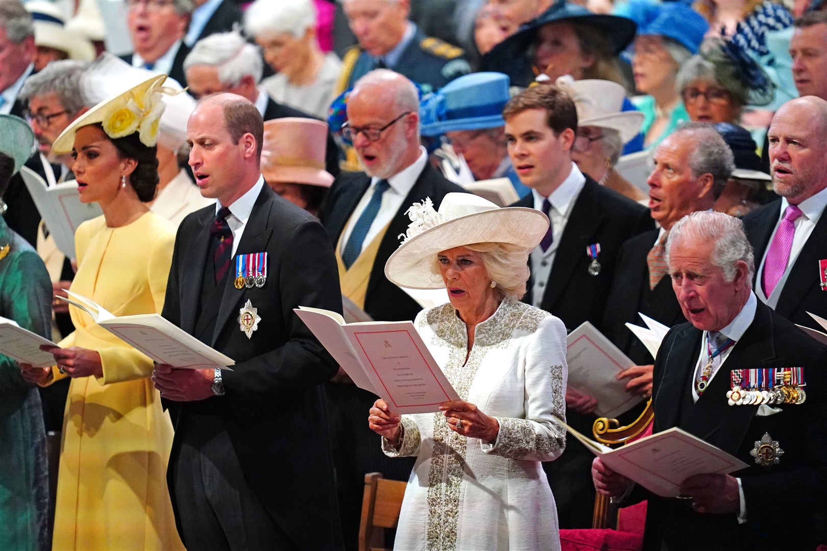 The Duchess of Cambridge, the Duke of Cambridge, the Duchess of Cornwall and the Prince of Wales (Victoria Jones/PA)