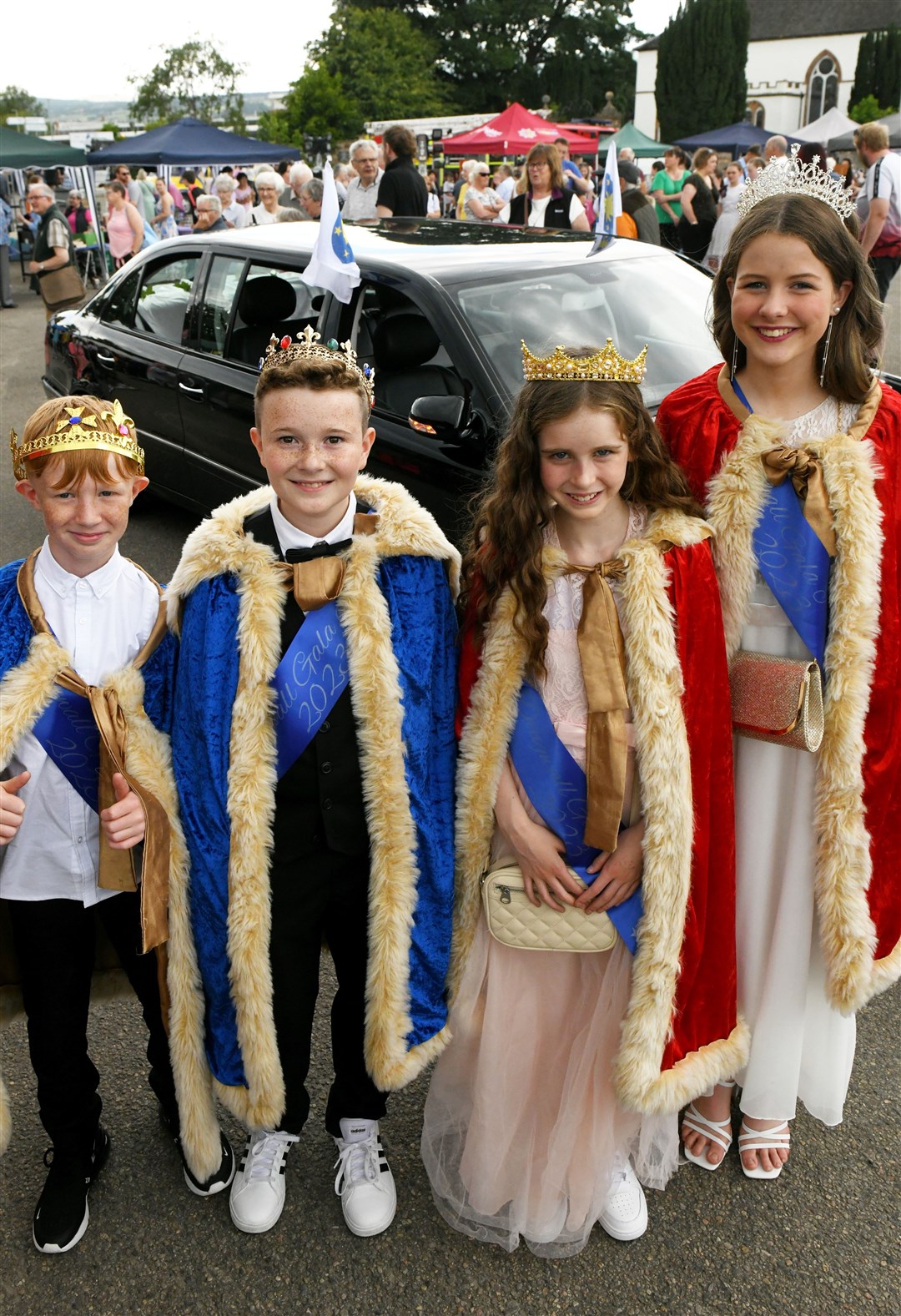 Ross McGarry, Brody Macleod, Jessica Fredricks and Kayleen Paterson were Dingwall Gala royalty. Picture: James Mackenzie
