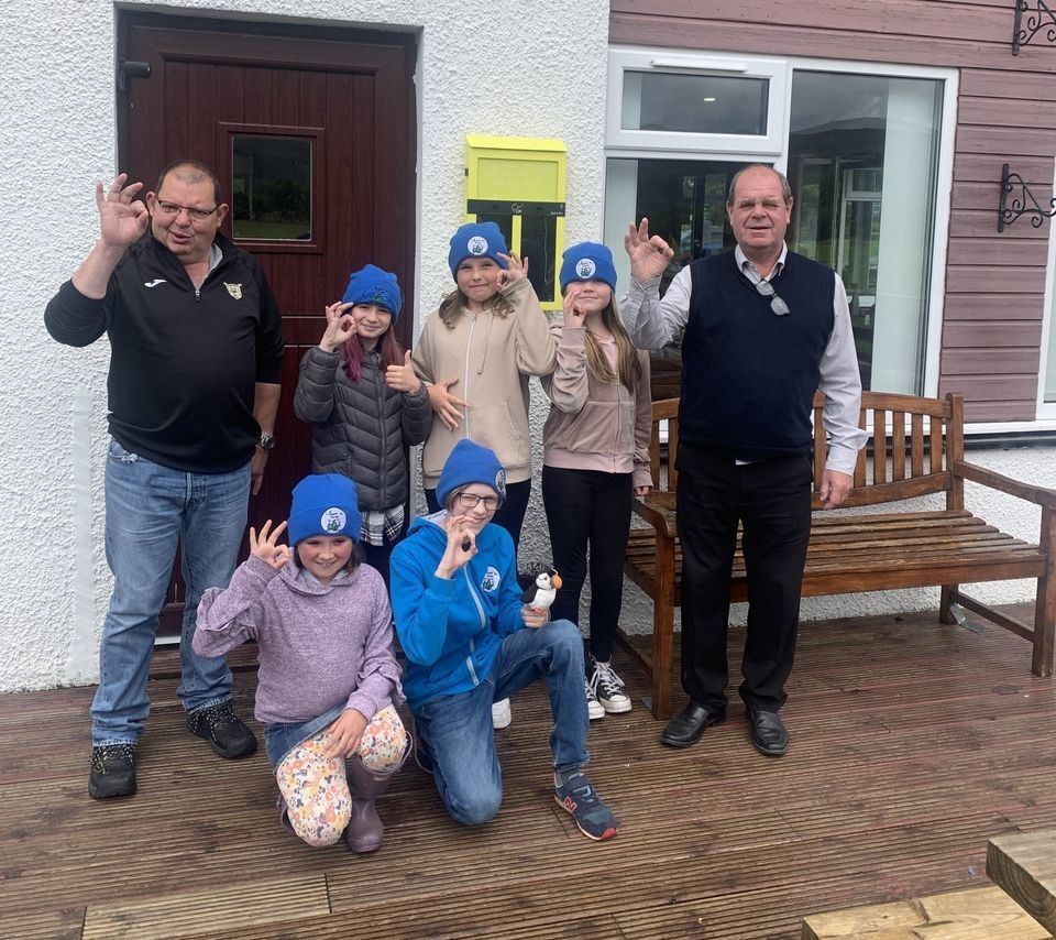 The Sea Savers with staff at Ullapool Clubhouse.