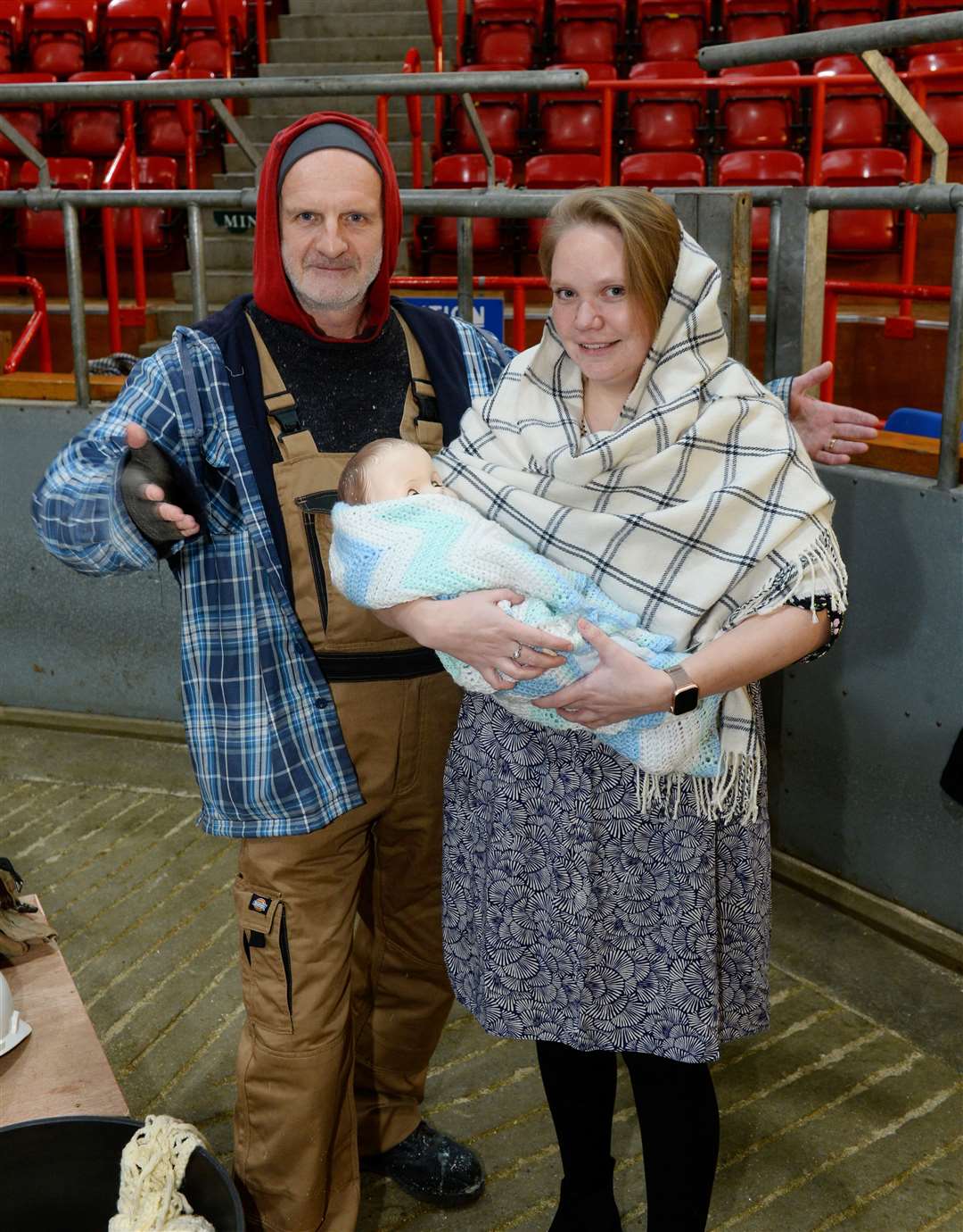 A Highland Nativity is proving a hot ticket. Cast members Alan McLeod and Robyn MacKay get in some rehearsals ahead of the sold-out events. Picture: Gary Anthony.