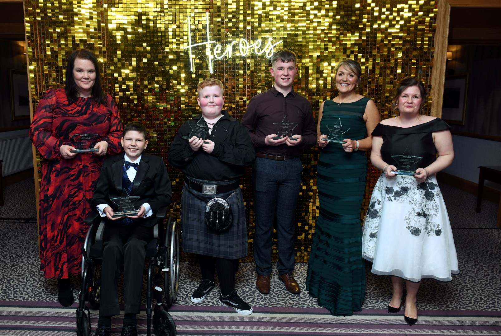 First six winners of the Highland Heroes awards.
