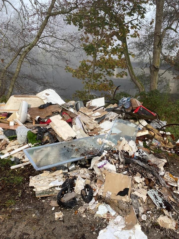 Walkers voiced digust over fly-tipping at this popular Brahan Estate beauty spot.
