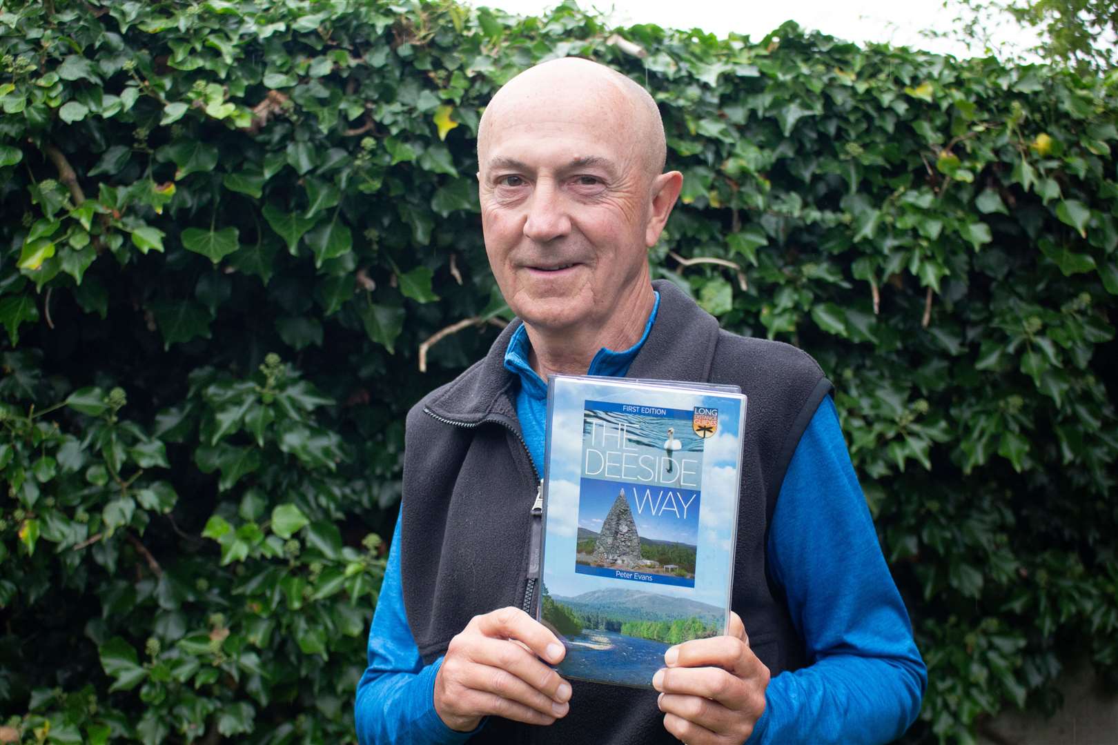 Peter Evans with his guide to the Deeside Way. Picture: John Davidson