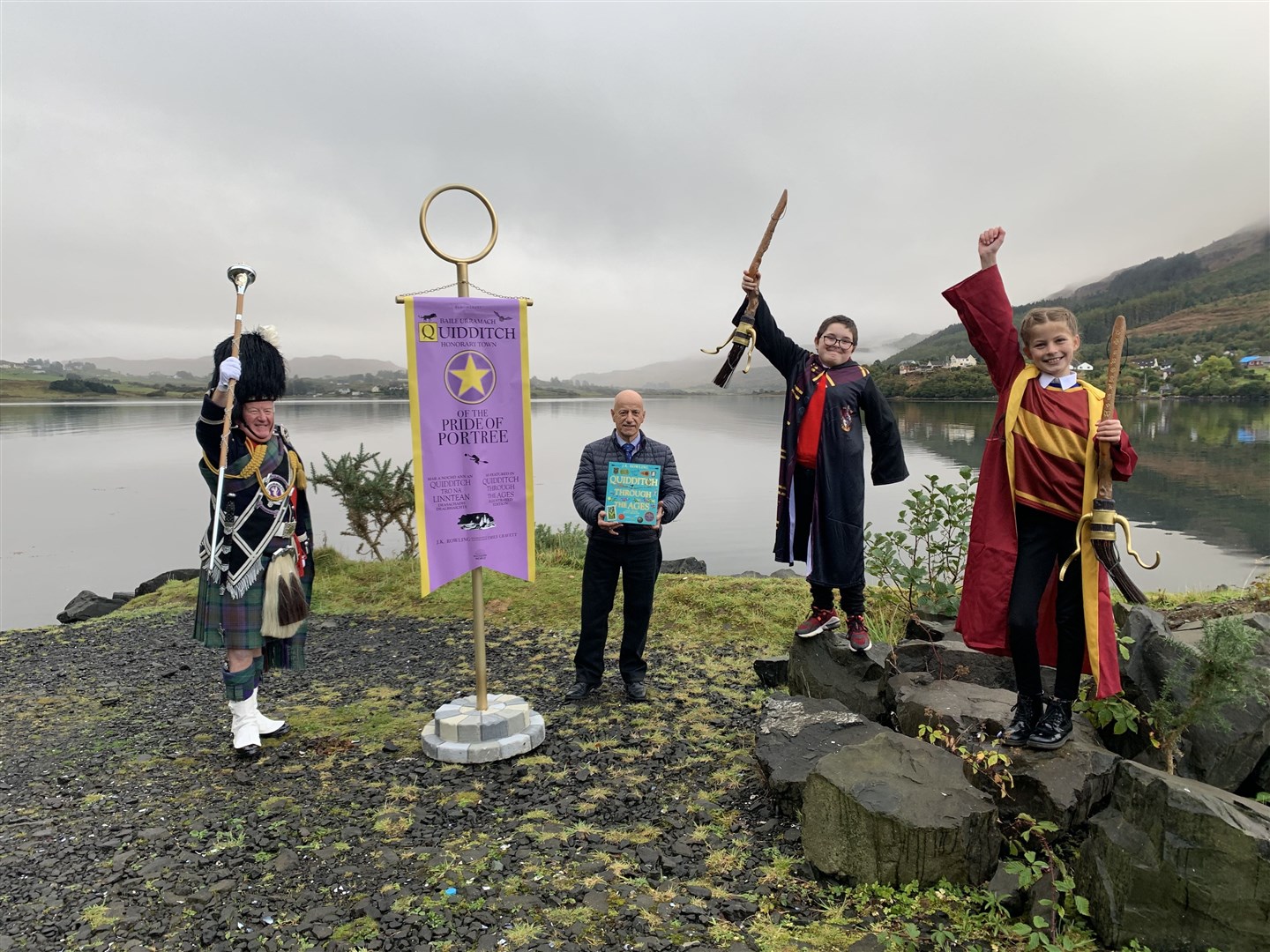 Portree celebrates Honorary Quidditch Town status.