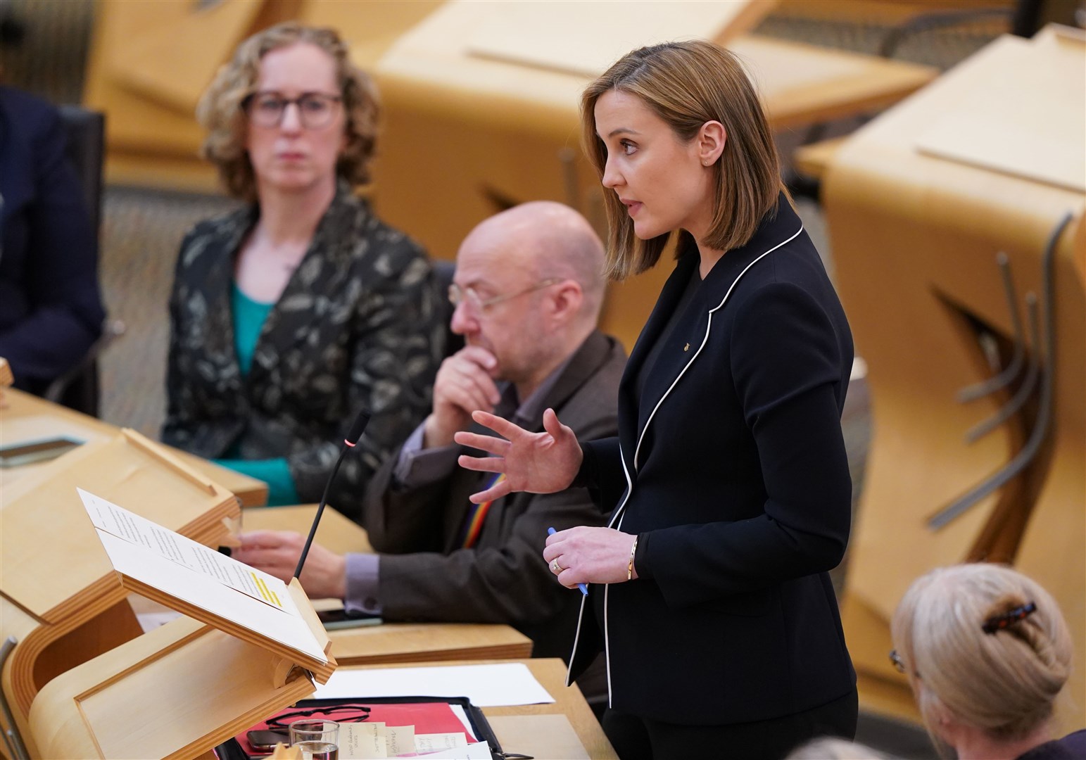 Mairi McAllan confirmed the interim target has been scrapped in a statement to Parliament (Andrew Milligan/PA)