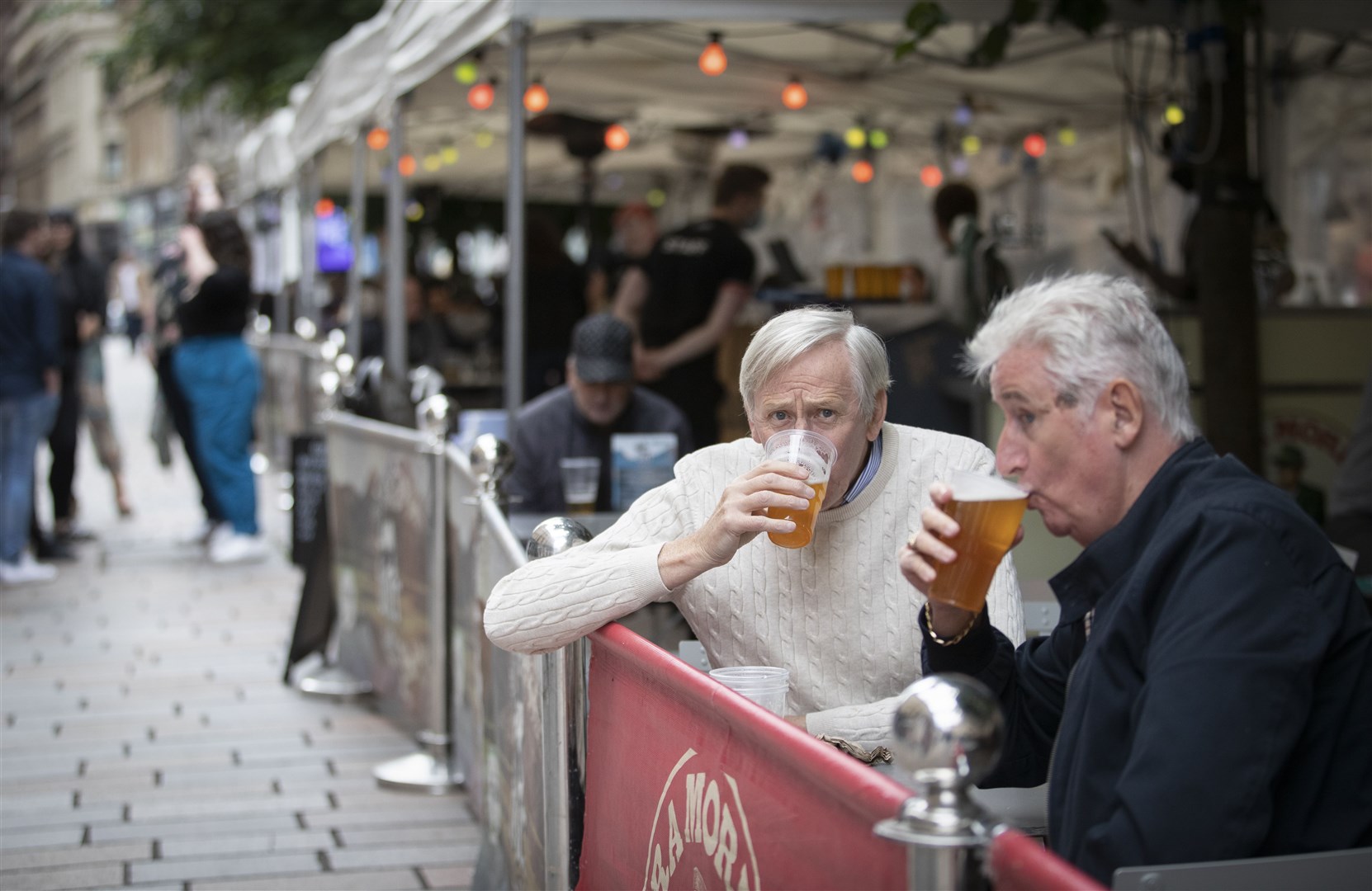 Beer gardens and outdoor venues in England could open with restrictions from April 12, according to the Government’s ‘road map’ out of lockdown (Jane Barlow/PA)