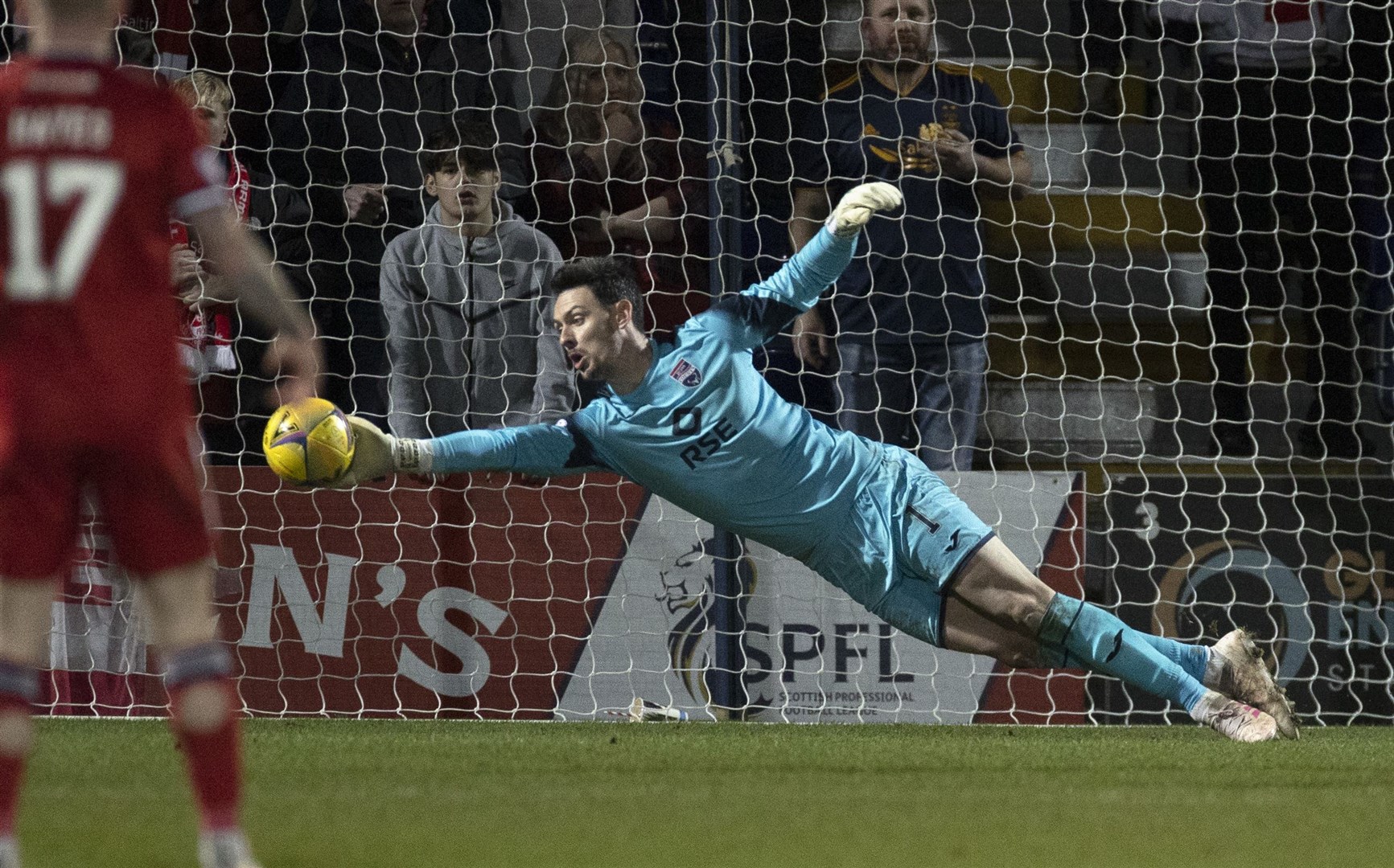 Ross Laidlaw had to make several good saves in his return to league action against Aberdeen. Picture: Ken Macpherson