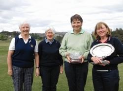 Senior Ladies Open with (from left) lady captain Marjory Matheson, prizewinners Mairi Blair, Mary Smith and Hazel Proctor.