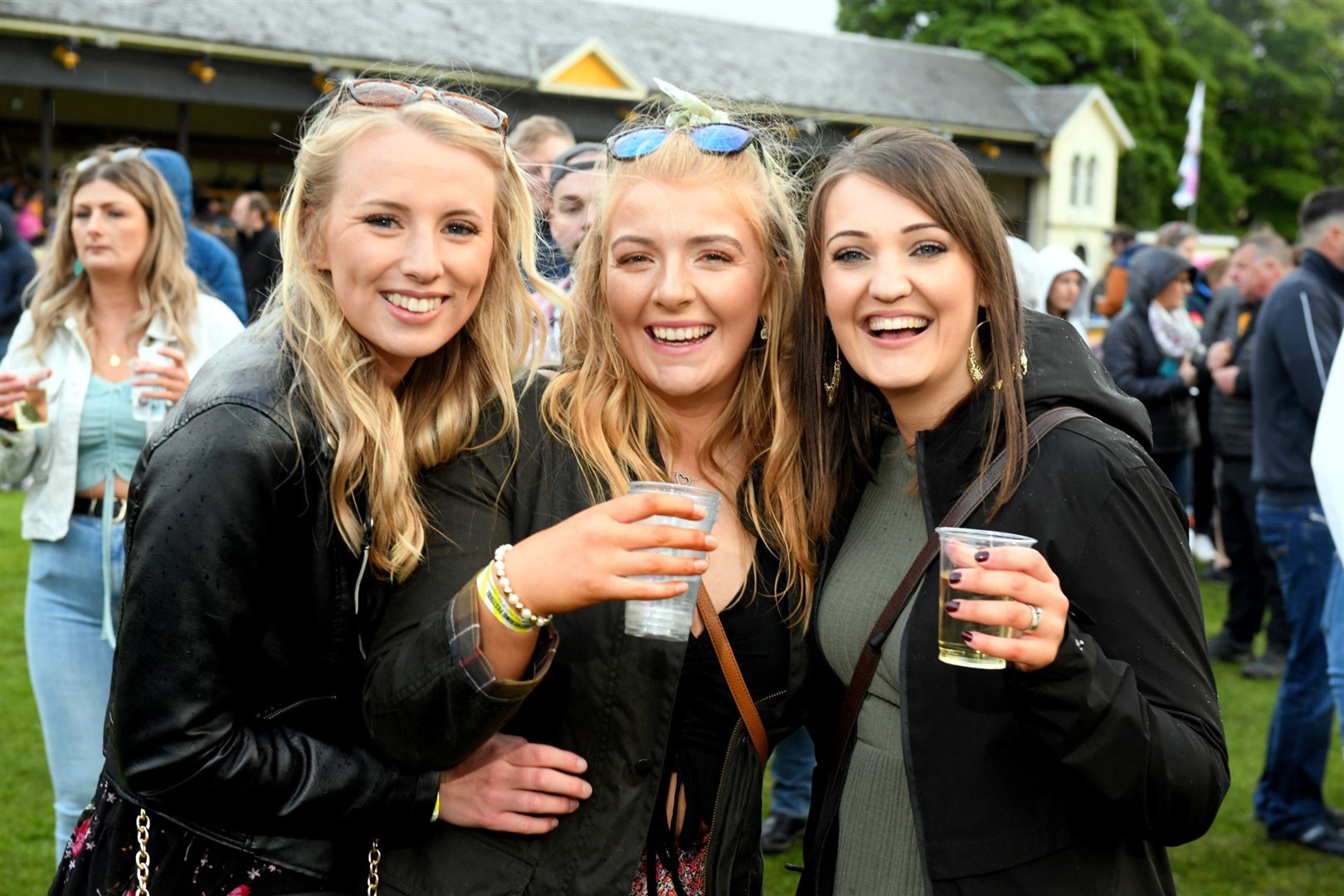 The Gathering Festival in the Northern Meeting Park 2022: Erynn Milton, Erin Cameron and Eilidh Foster. Picture: James Mackenzie.