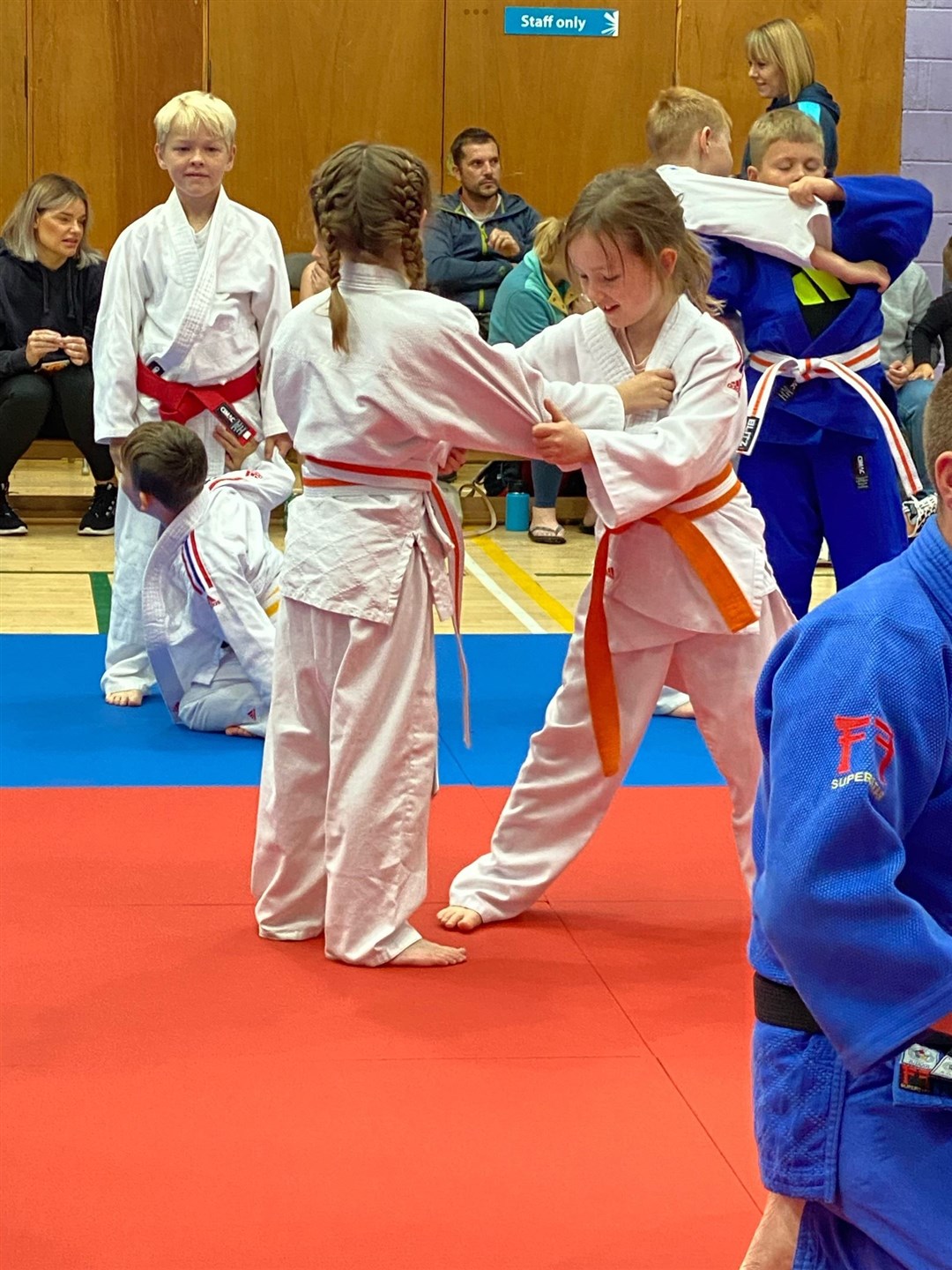 Judo players put through their paces.