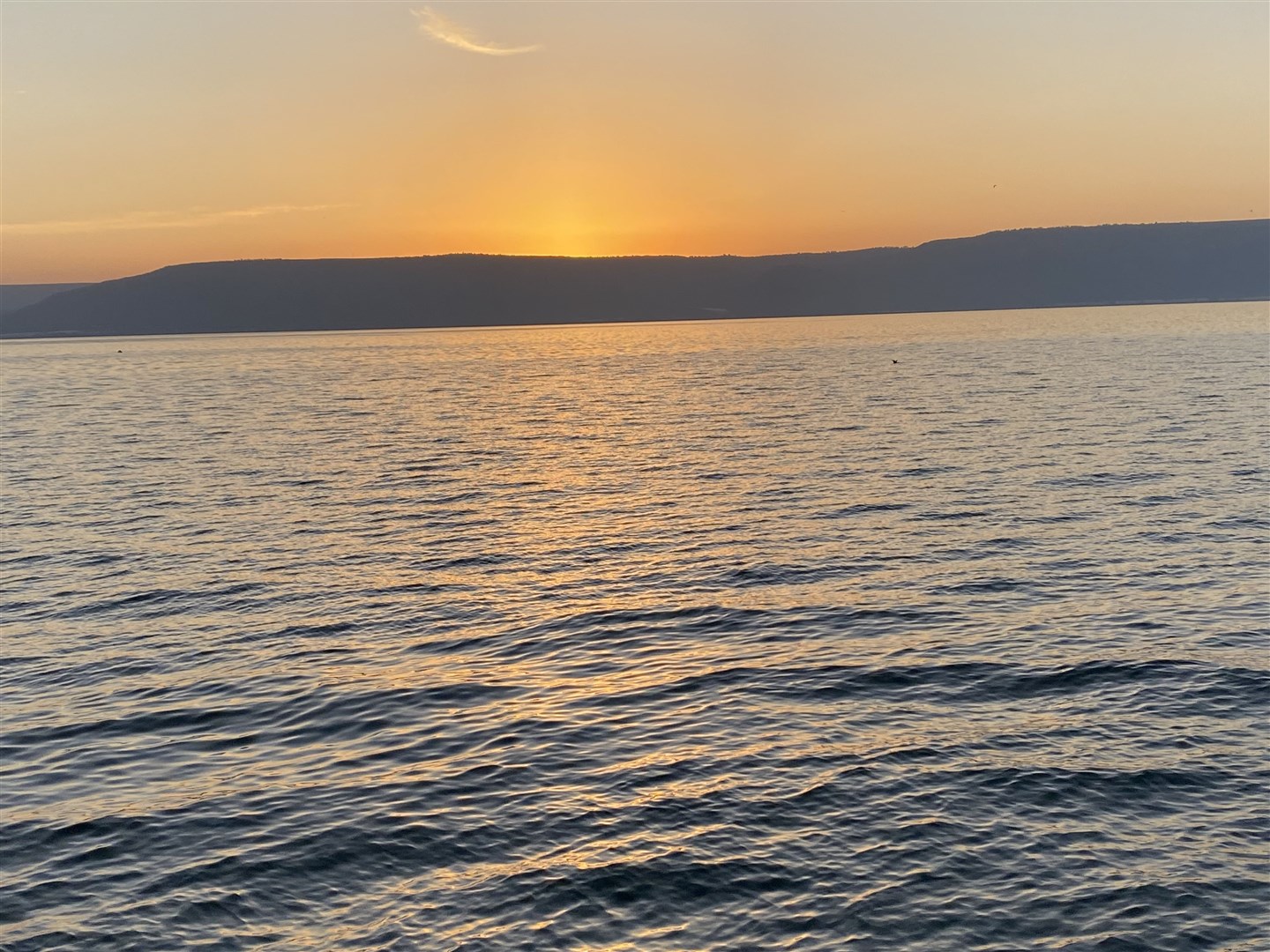 Sunrise on the Sea of Galilee.
