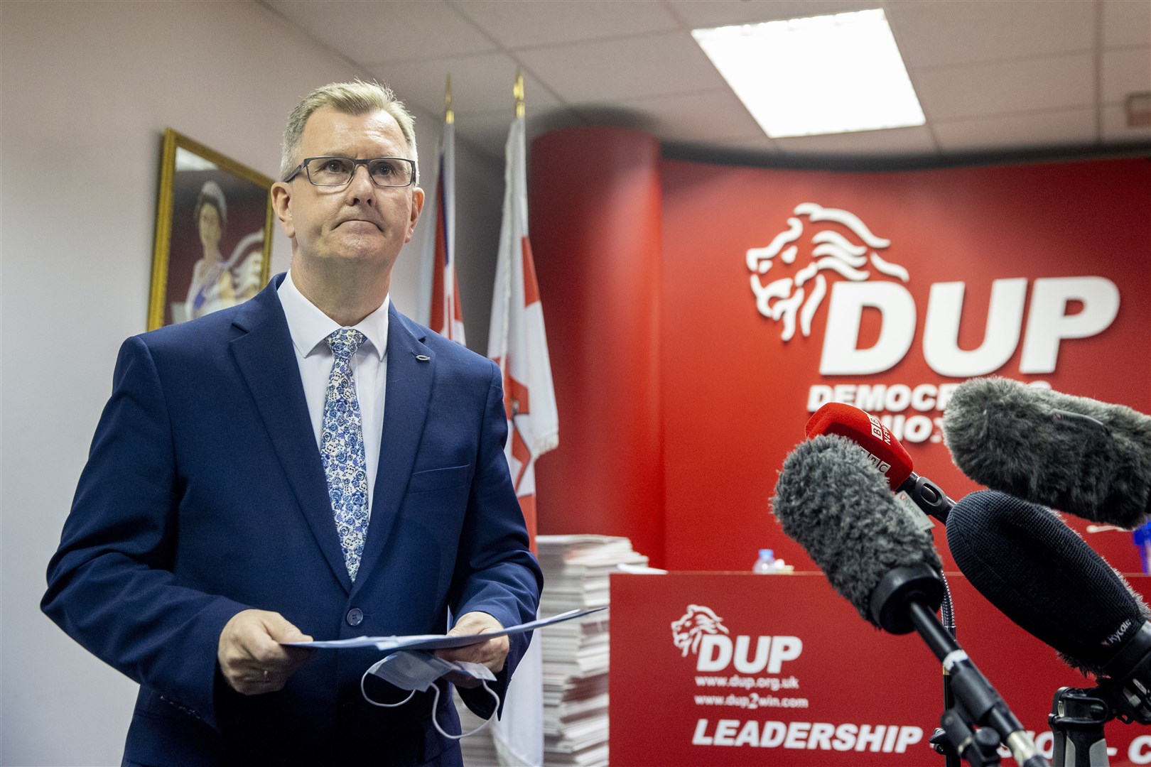 Lagan Valley MP Sir Jeffrey Donaldson has submitted his name to become the next leader of the DUP (Liam McBurney/PA)