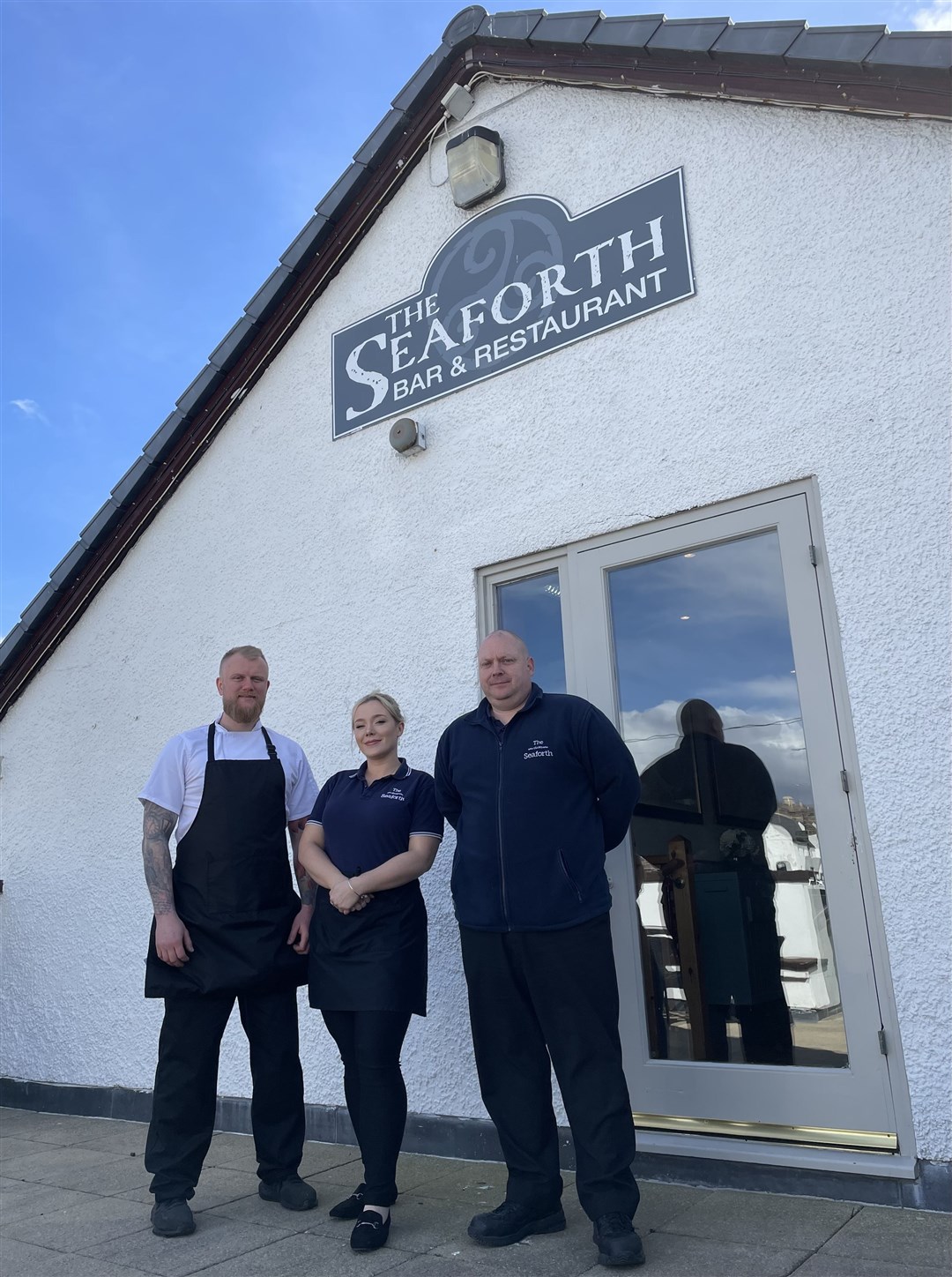 Seaforth chef Venca Jaros (left), duty manager Demi Yorke (centre) and general manager Jody Keating have all welcomed the low-rent permanent accommodation for staff in Ullapool. Picture: Heartland Media and PR