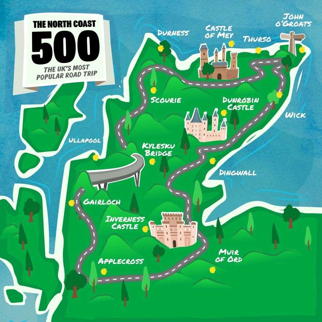 North Coast 500 map.