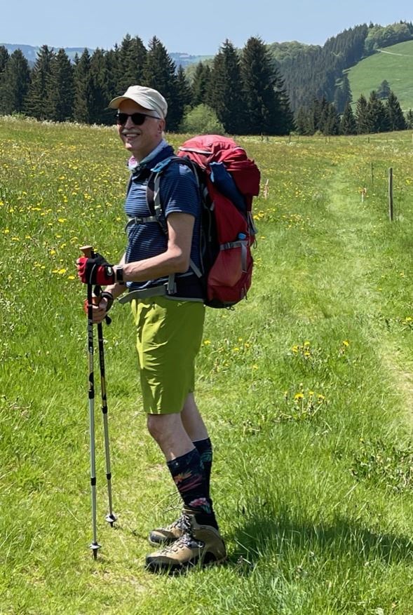 Tourist Georg Kammerer is back hiking and enjoying the outdoors after making a recovery.