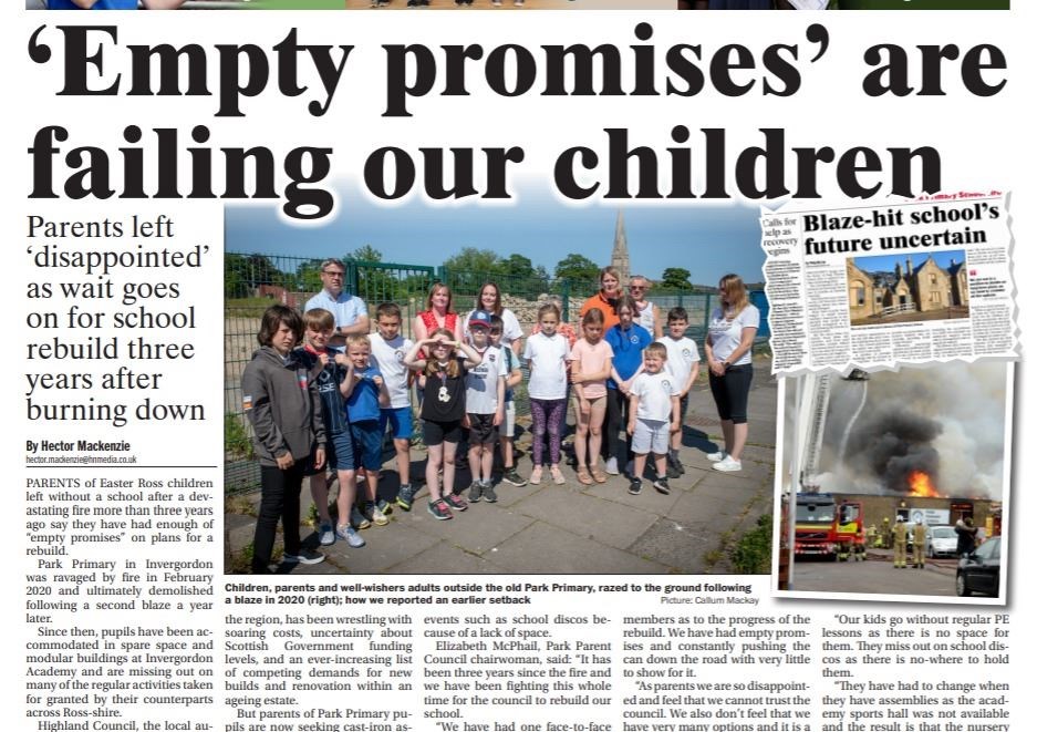 How we reported concerns voiced by the Park Primary school community back in June this year.