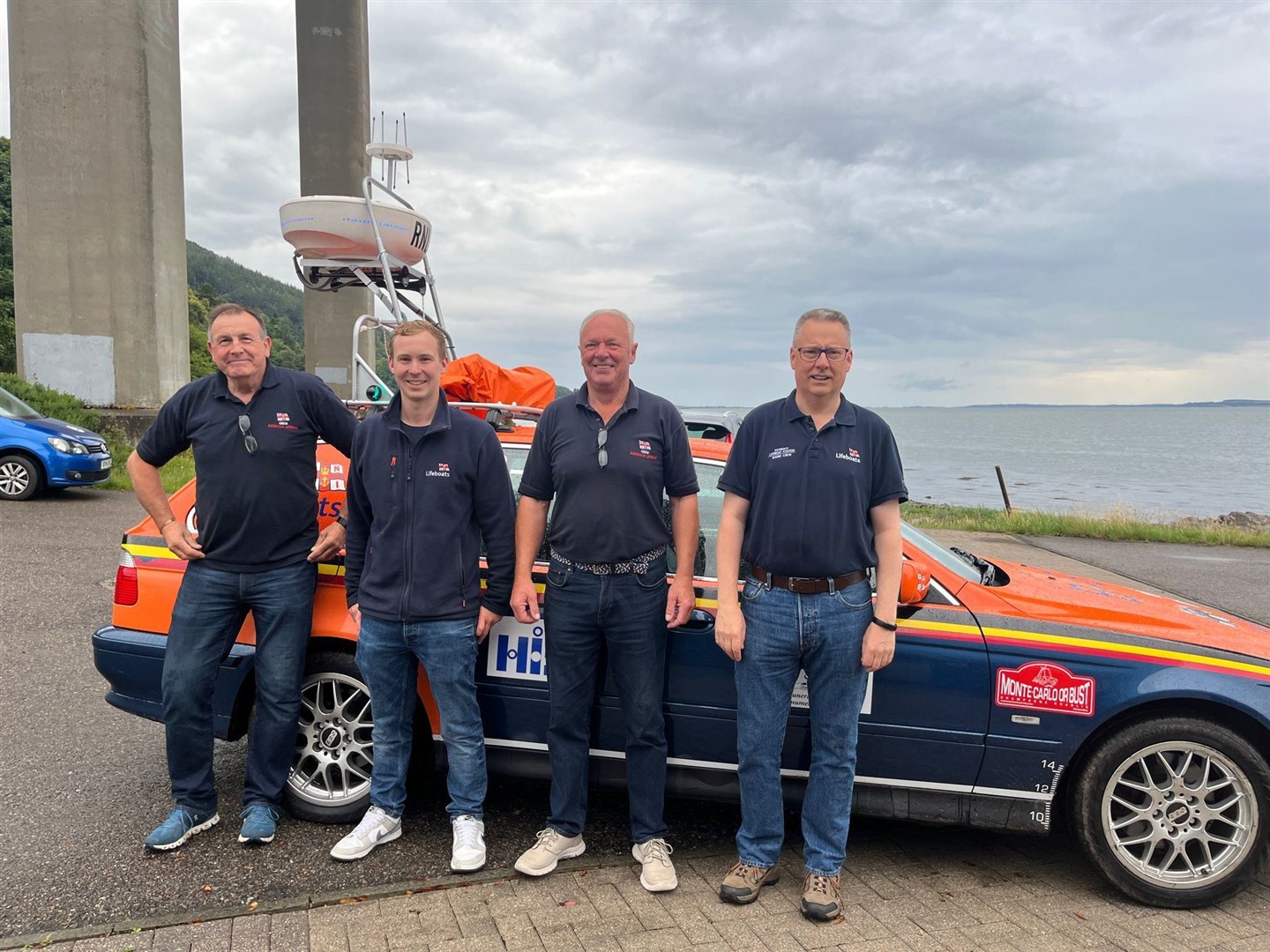 The four-man team from RNLI Kessock sets off for Monte Carlo.