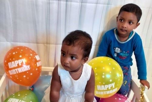 Pavinya Nithiyakumar, aged 19 months, and her three-year-old brother, Nigish, were killed by their father in April (Family handout/PA)