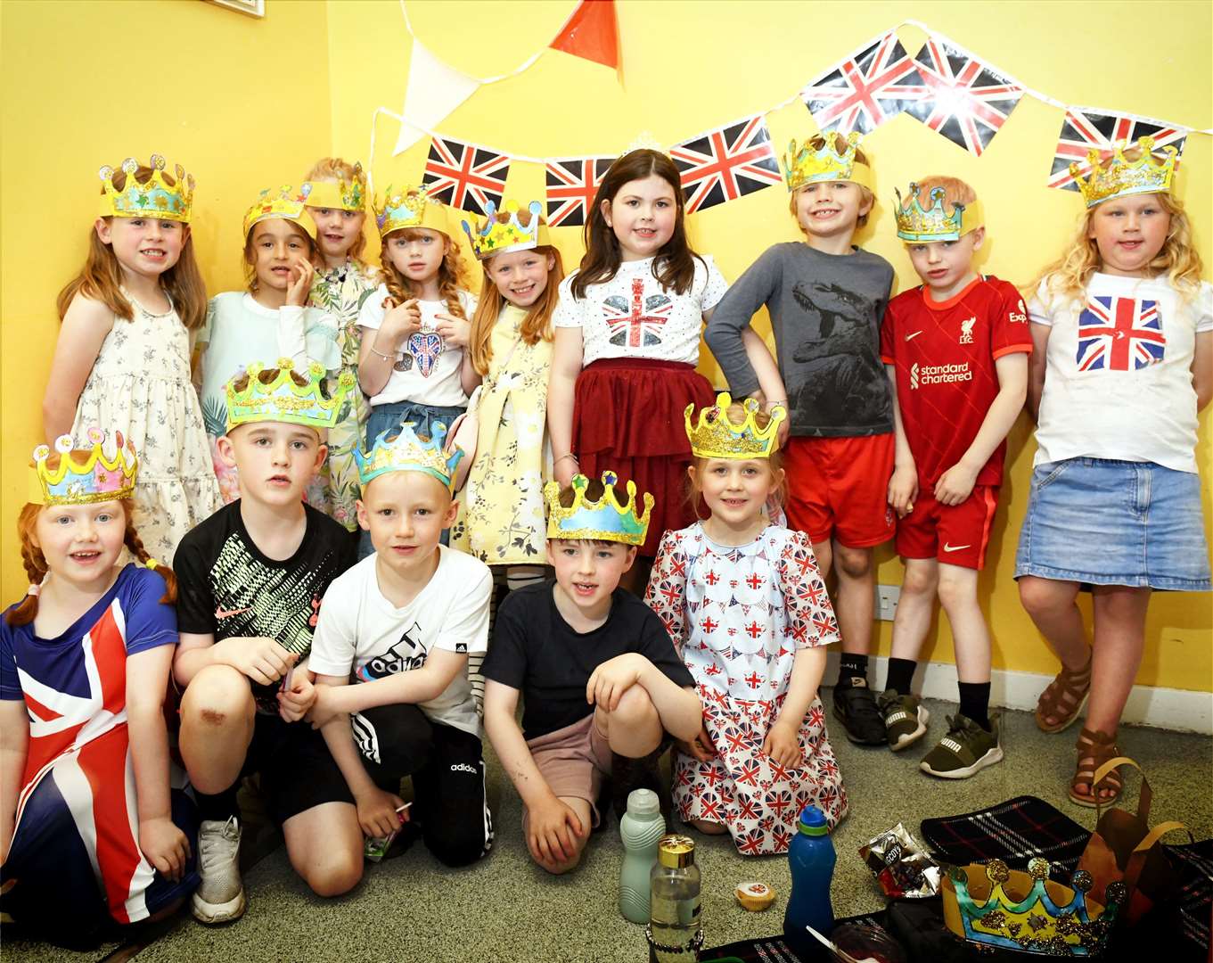 Dressed for the party is the Primary 2 class. Picture: James Mackenzie