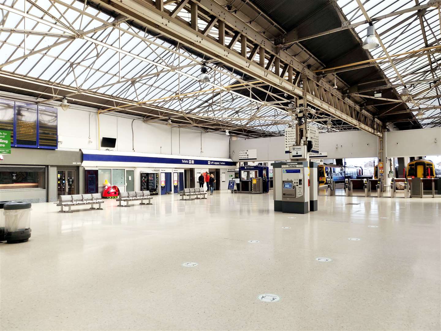 An empty Inverness train station on the first day of strike. Picture: James Mackenzie.