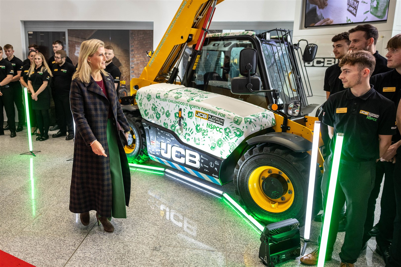 The Countess of Wessex during a visit to the JCB Cab Systems Factory (James Speakman/PA)