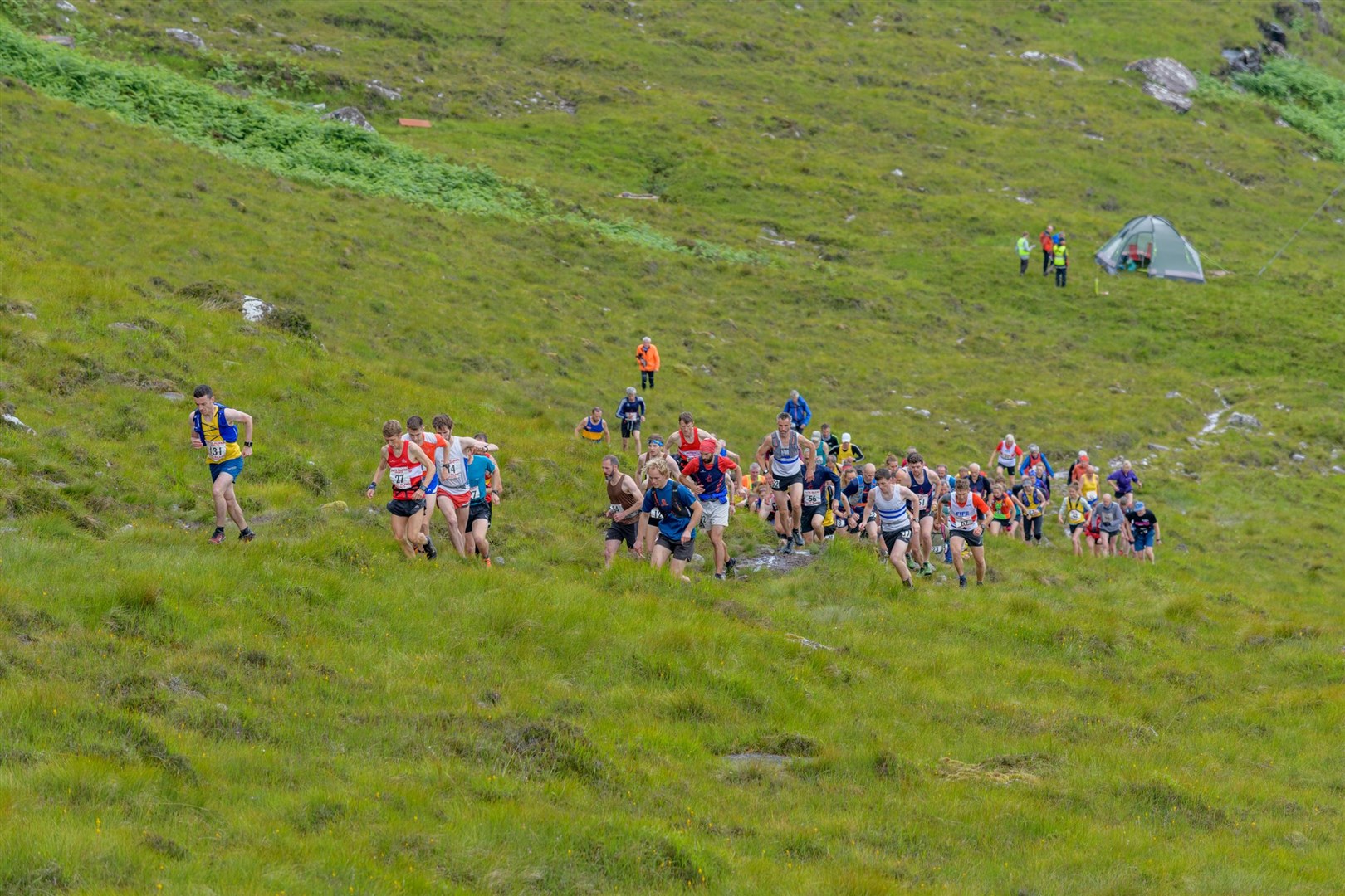 Some of the runners in this year's An Teallach hill race. Picture: Duncan Hodgson.