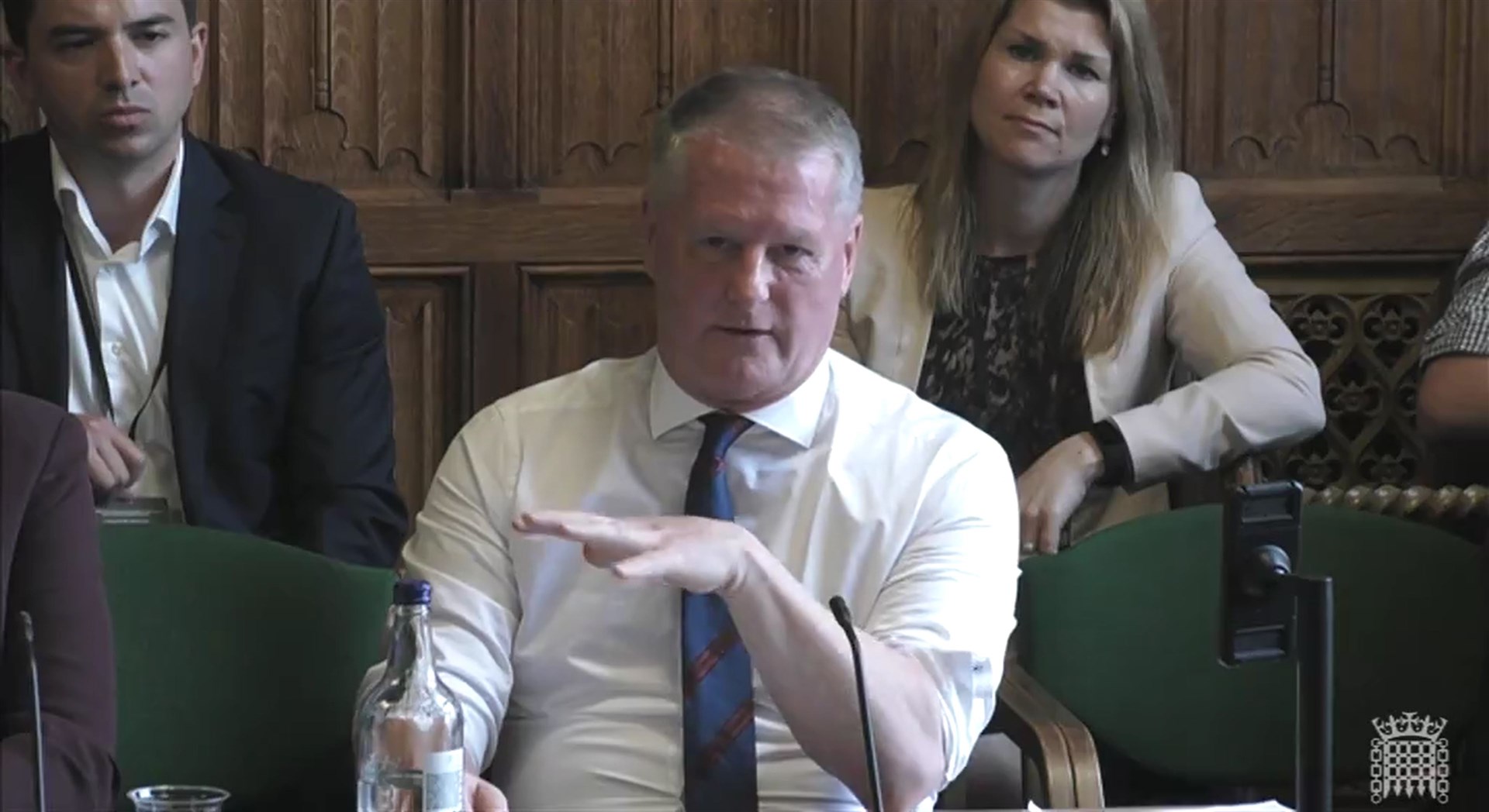 David Potts, CEO of Morrisons, appearing before the Business and Trade Committee (House of Commons/UK Parliament/PA)