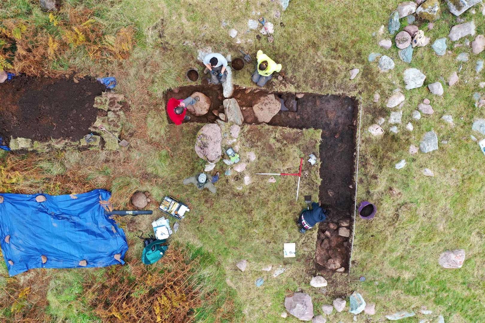 Archaeological dig at Gairloch Museum.