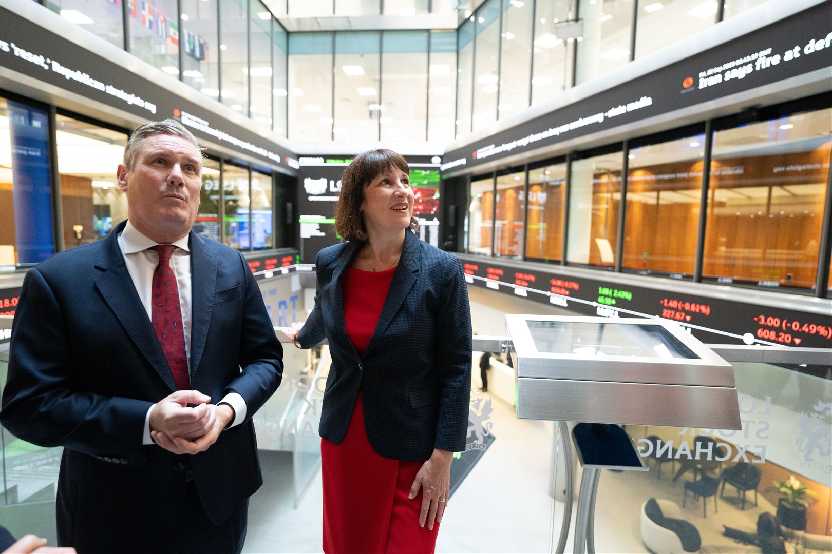 Labour leader Sir Keir Starmer was speaking at the London Stock Exchange alongside shadow chancellor Rachel Reeves (Stefan Rousseau/PA)