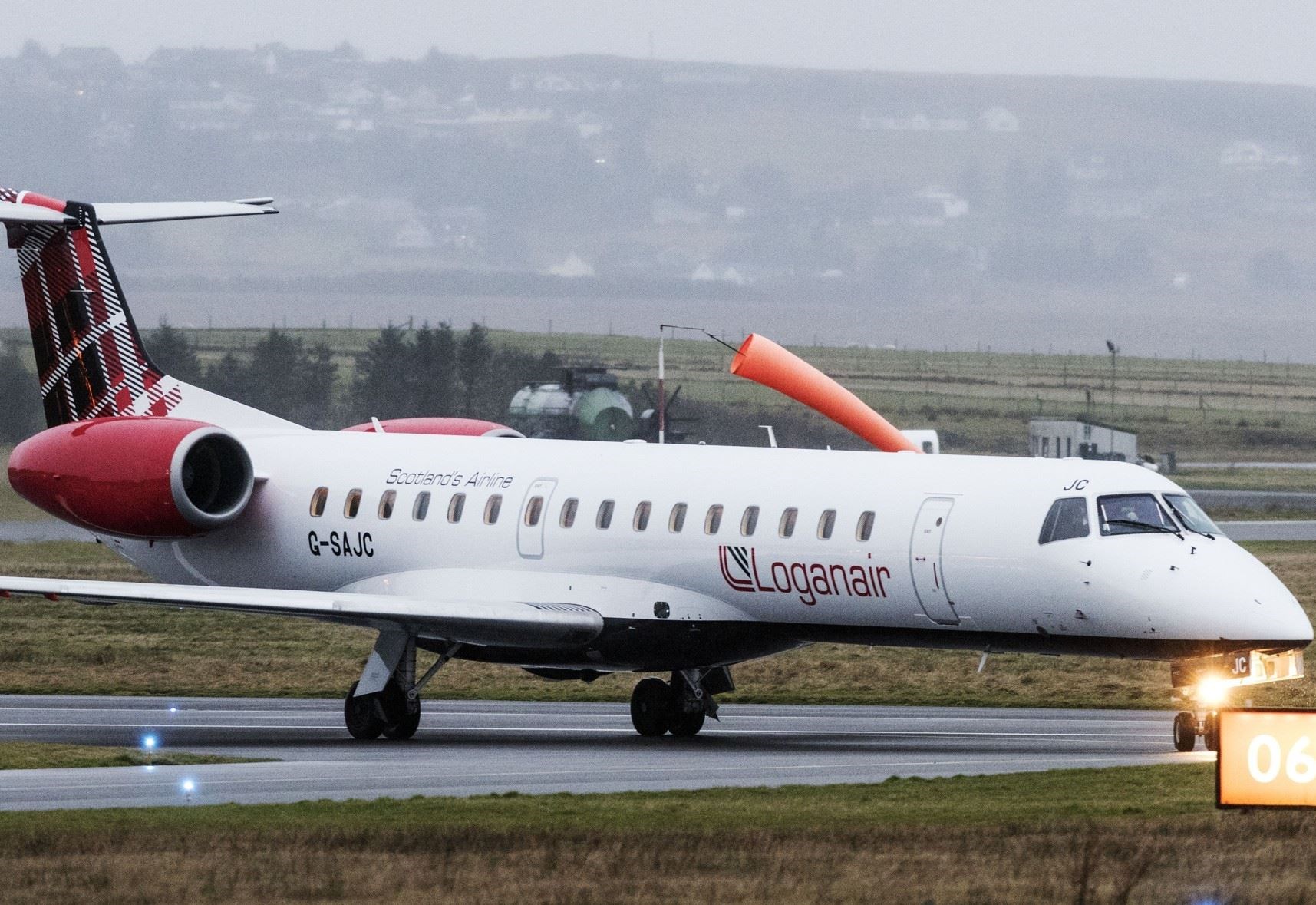 The Loganair Embraer 145 which will service the new Inverness-EastMidlands route.