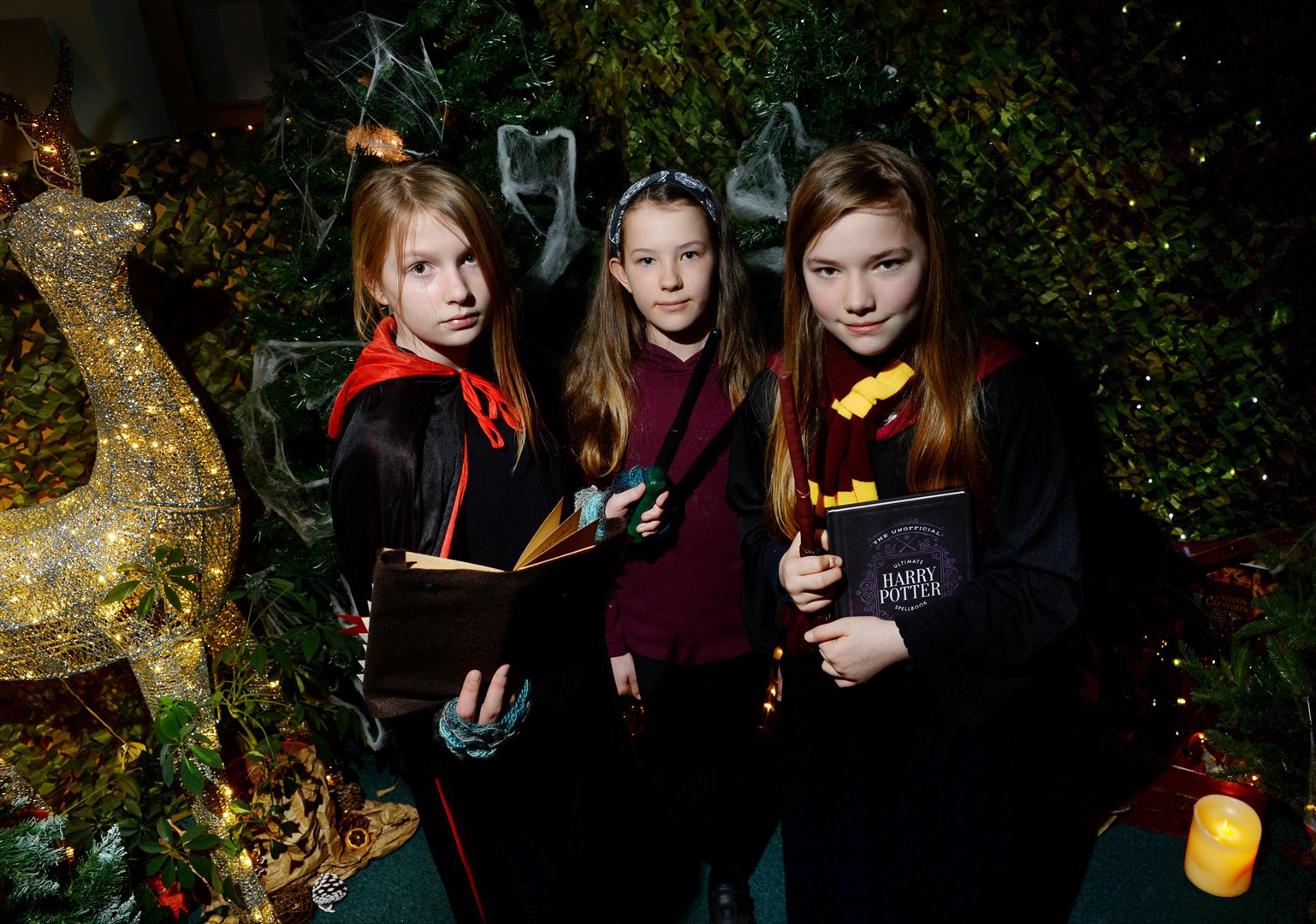 In the forbidden forest are Eloise Robertson, Jessica Smith and Elin Robertson. Picture Gary Anthony