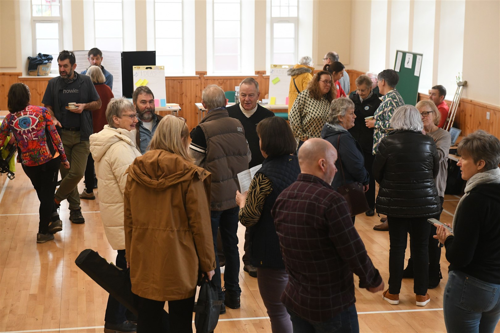 Public consultation inside Muir of Ord village hall. Picture: James Mackenzie.