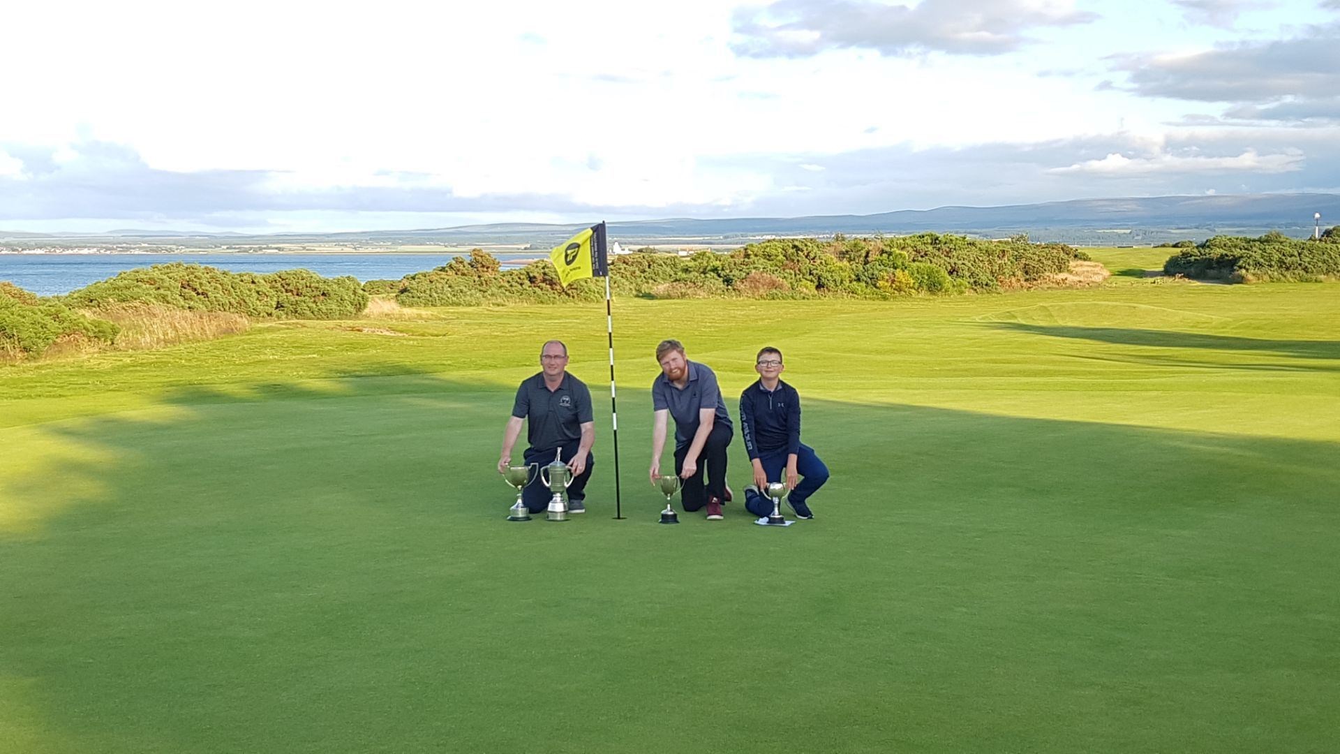 Successes at the Black Isle Open - left to right scratch winner Ross Currie, Ewan Reid (Inverness) and Newton Cup winner Jack Mann.