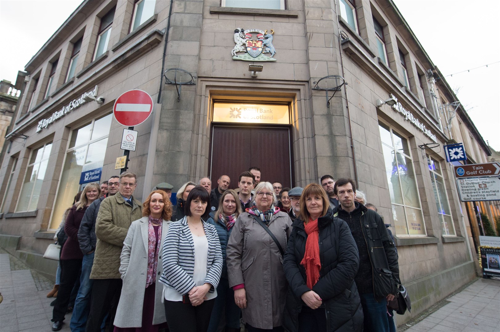 People were unhappy at the decision to close Tain's branch of the Royal Bank of Scotland.