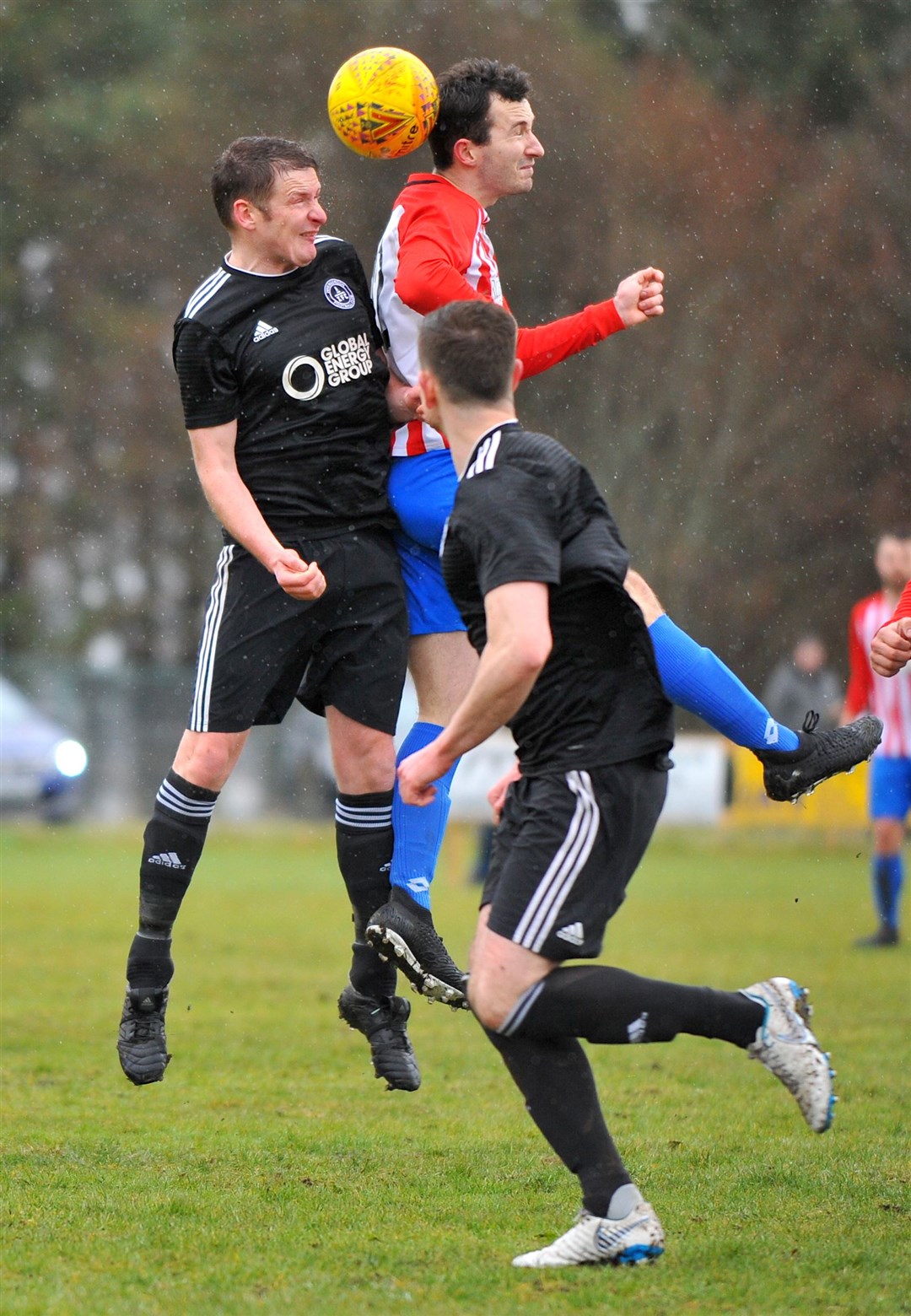 St Duthus and Invergordon went head to head in the Jock MacKay Cup semi final. Picture: Graeme Webster