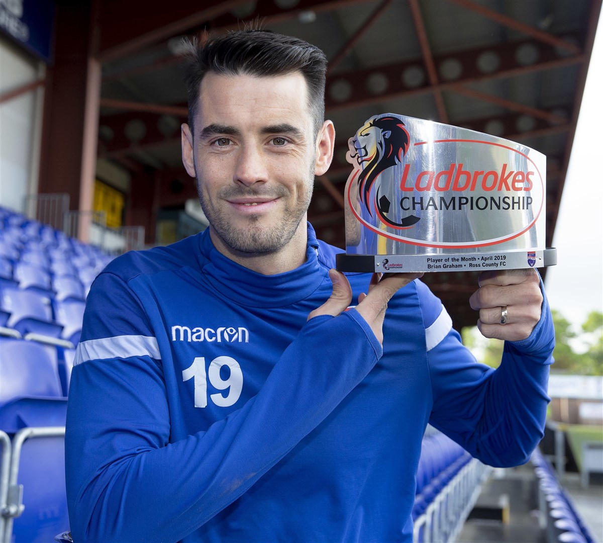 Brian Graham is pictured with his Ladbrokes Championship Player of the Month award for April.