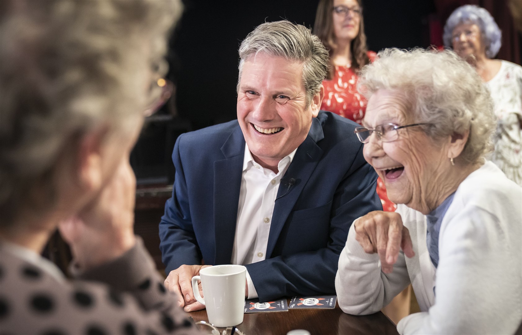 Labour leader Keir Starmer during a visit to a pensioners drop-in session in Wakefield, West Yorkshire (Danny Lawson/PA)