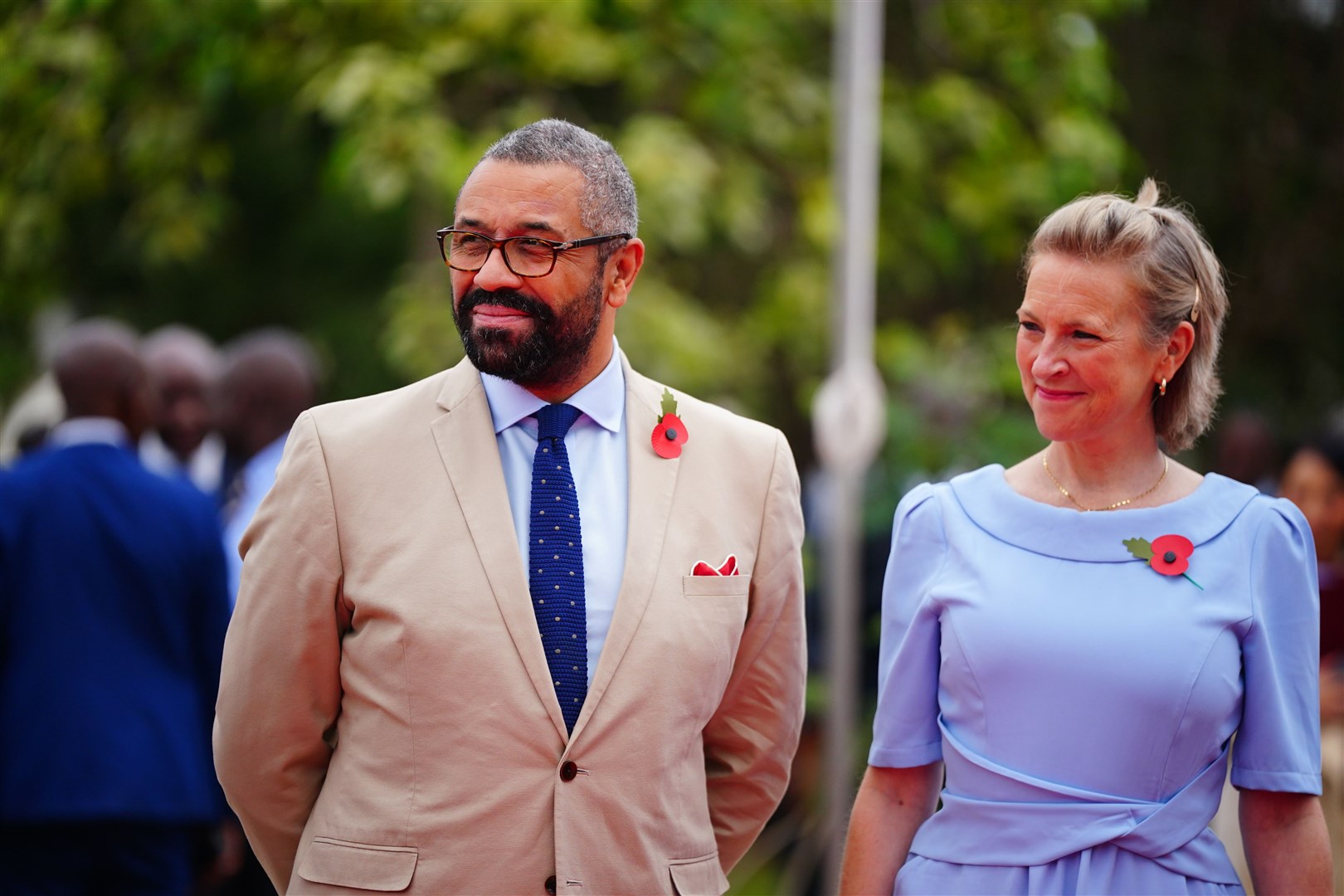 James Cleverly with his wife Susie (Victoria Jones/PA)