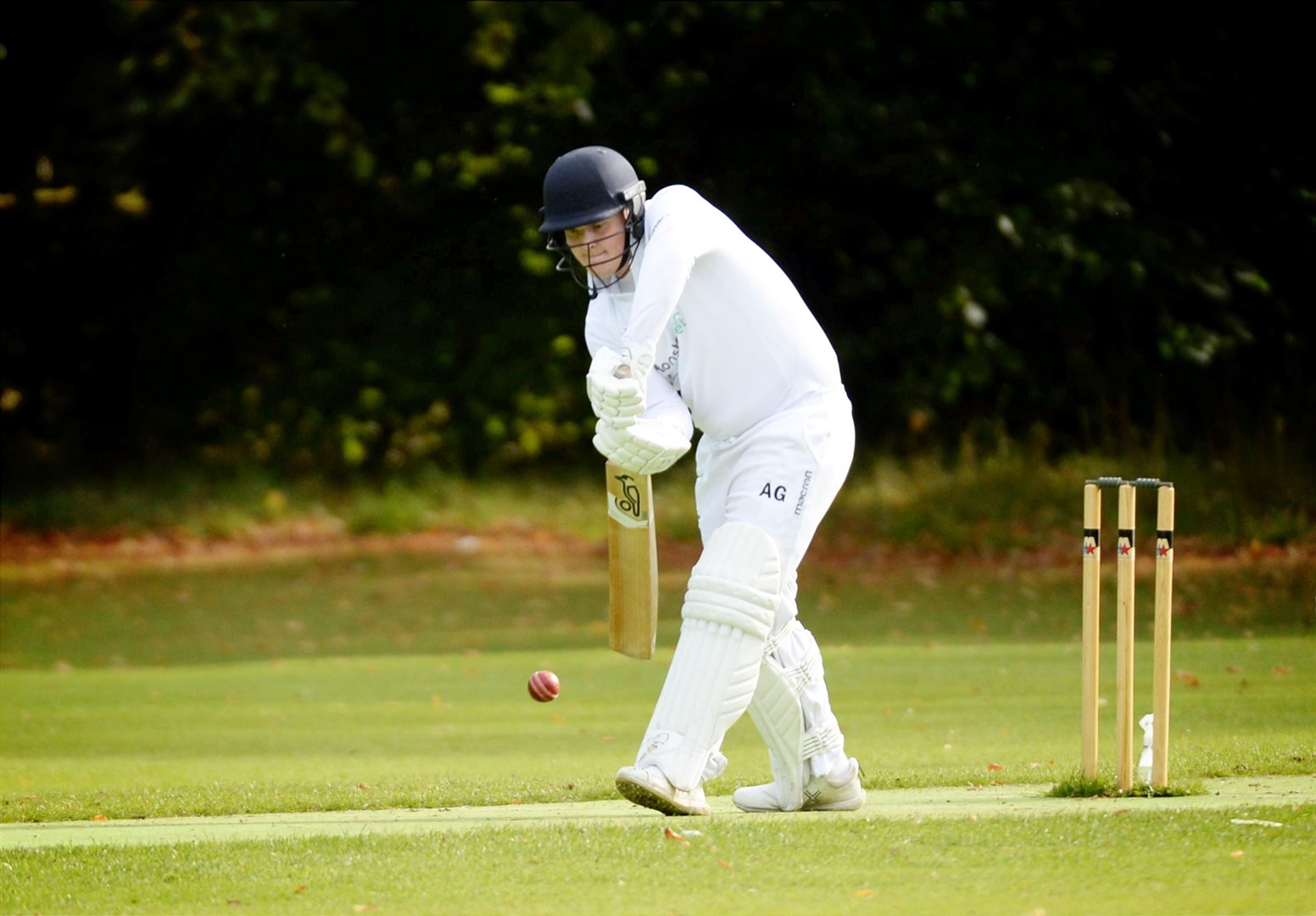 Ross County and Northern Counties cricket at Castle Leod..Alex Green batting for Northern Counties..Picture: James Mackenzie..