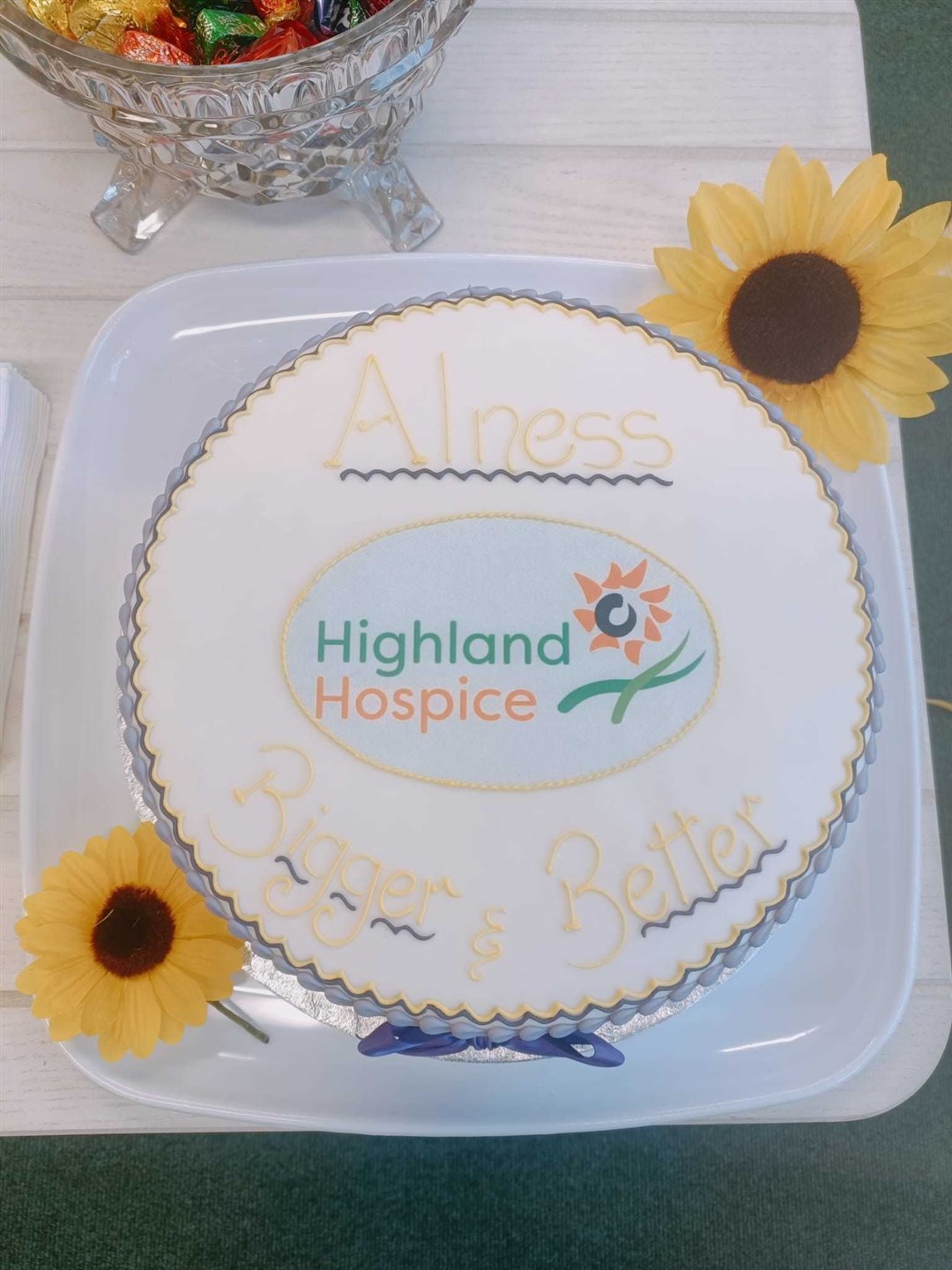 There was celebratory cake with the Highland Hospice name emblazoned proudly across it.
