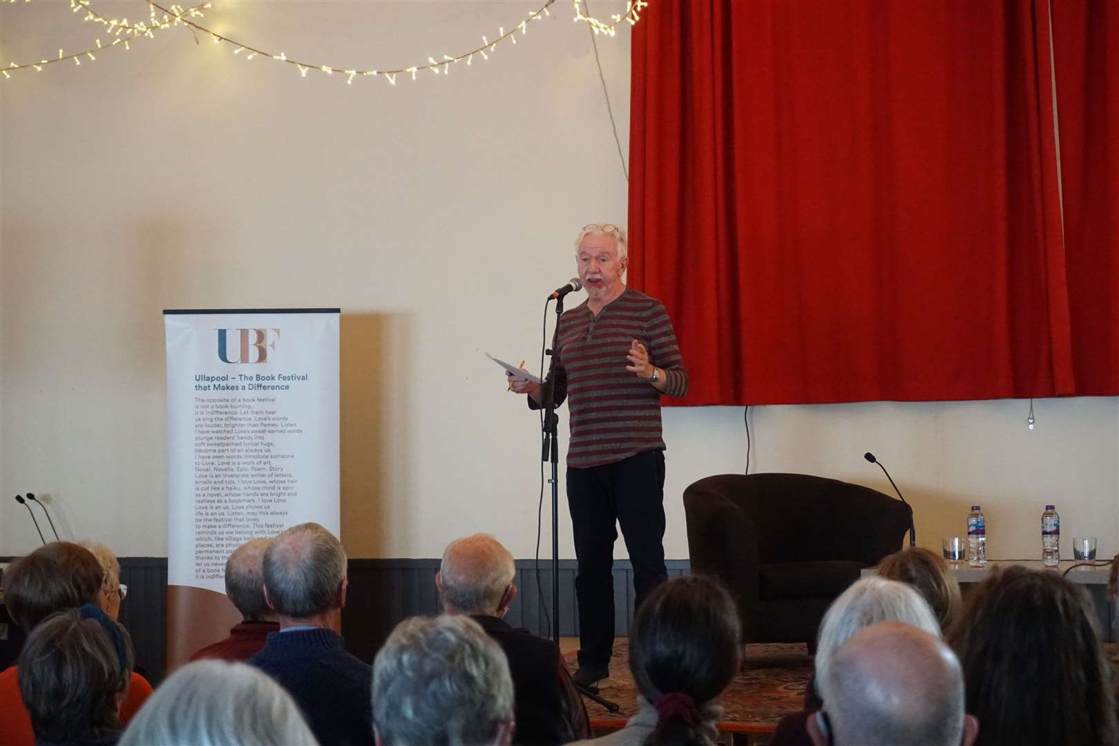 Chris Dolan opening day two at the Ullapool Book Festival 2022.