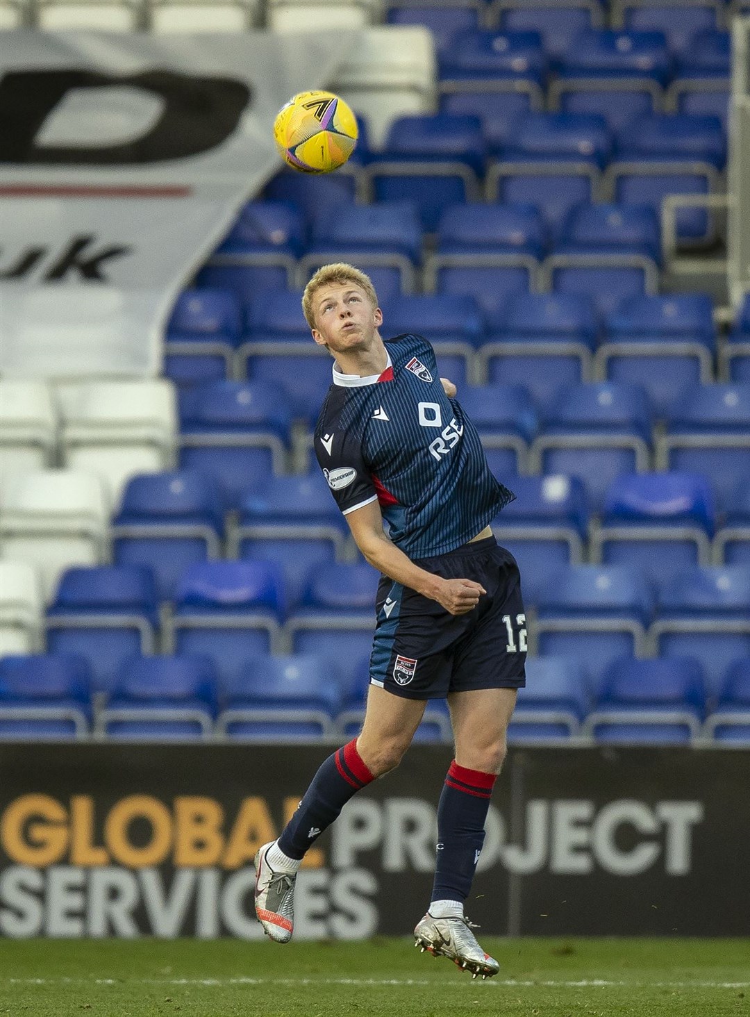 Picture - Ken Macpherson, Inverness. Ross County(0) v Hibs(0). 17.10.20. Ross County's Tom Grivosti made a welcome return from injury.