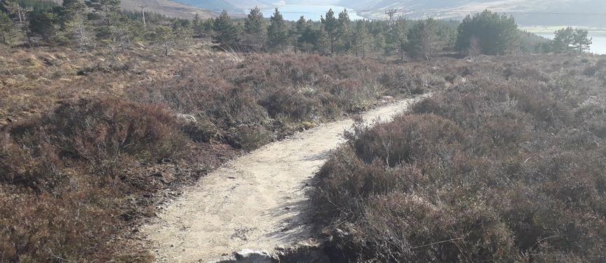 Completed section on the Braes path on Ullapool Hill.