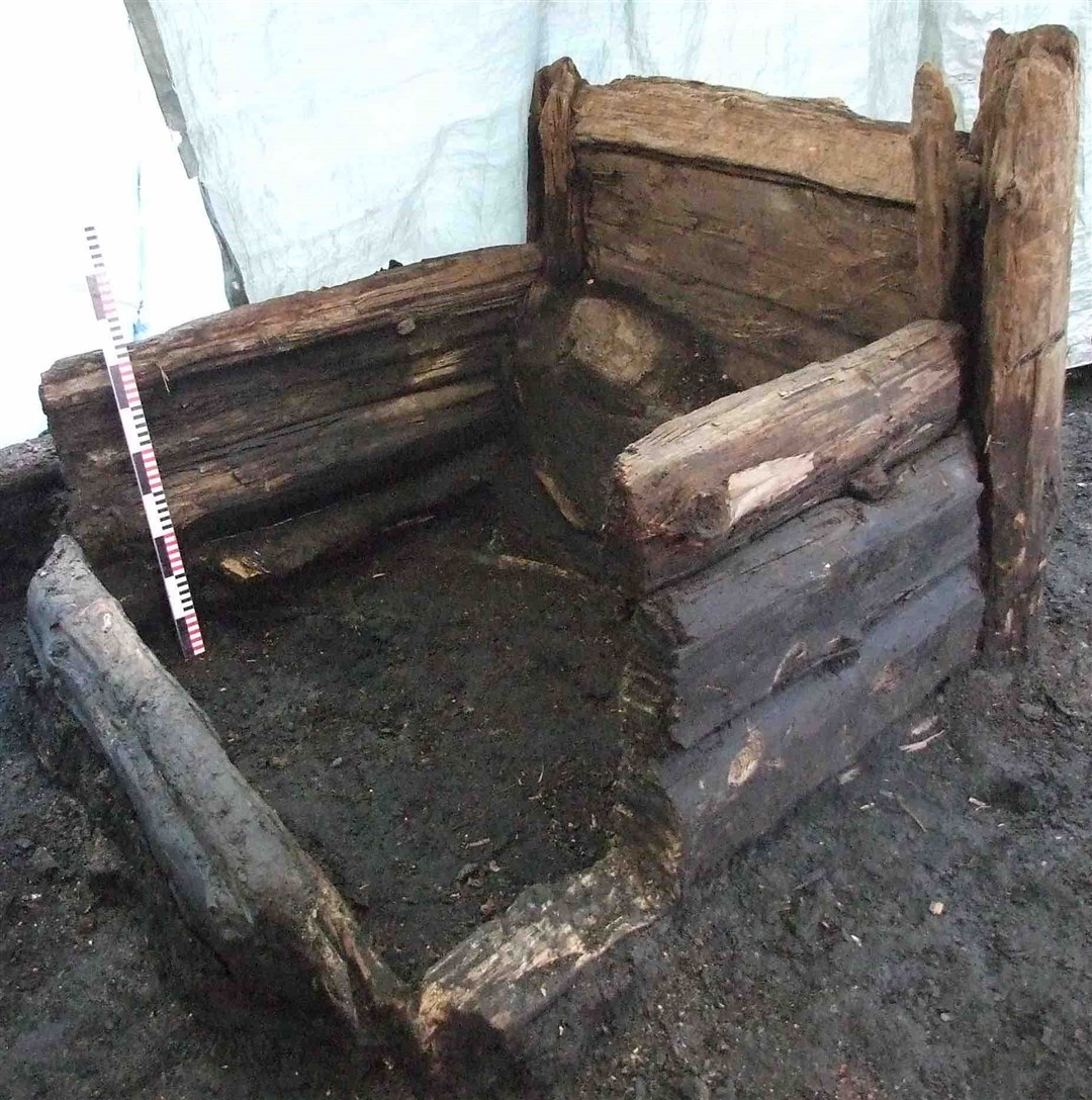 Wooden latrine from medieval Riga, Latvia (Uldis Kalejs)