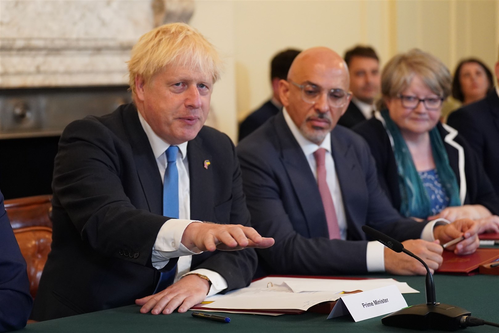 Prime Minister Boris Johnson with Chancellor of the Exchequer Nadhim Zahawi (Stefan Rousseau/PA)