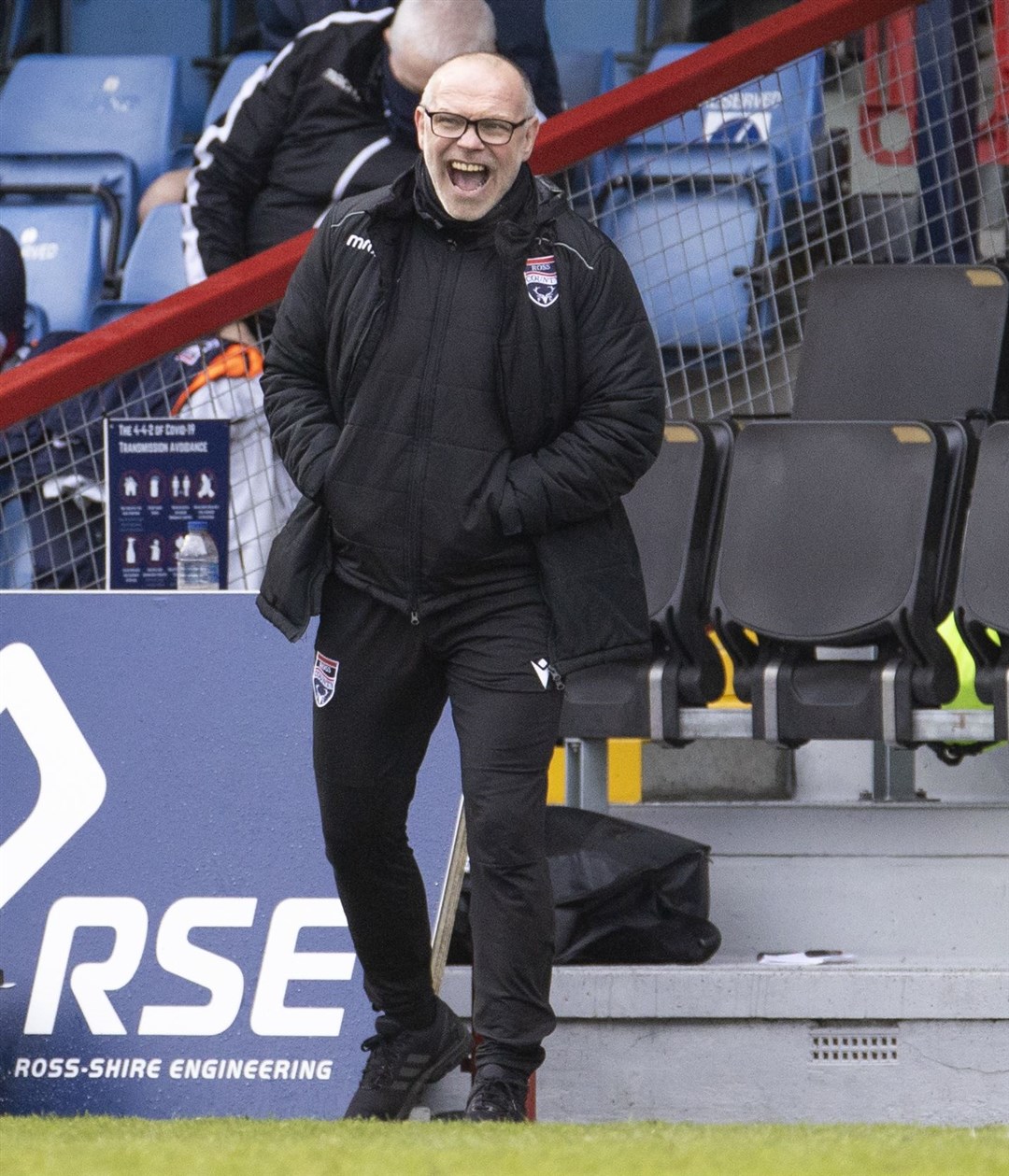 Picture - Ken Macpherson, Inverness. Ross County(1) v Hibs(2). 13.03.21. Ross County manager John Hughes.