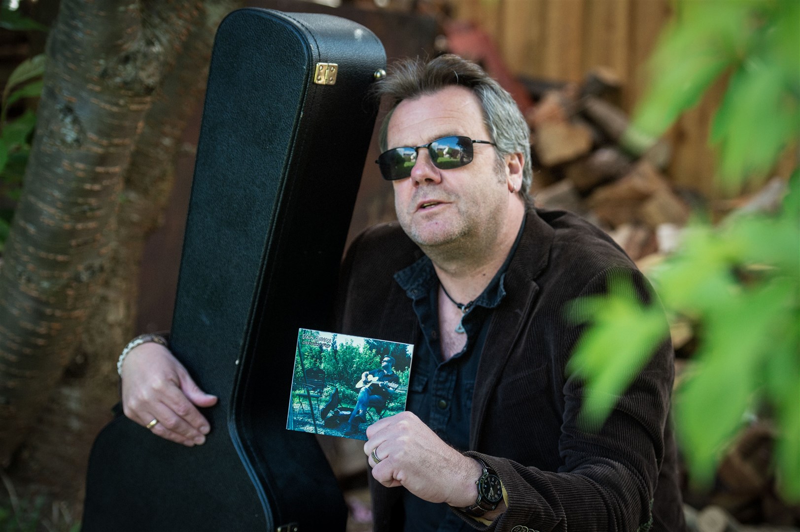 Invergordon musician Davy Cowan launches his new CD. Picture: Callum Mackay