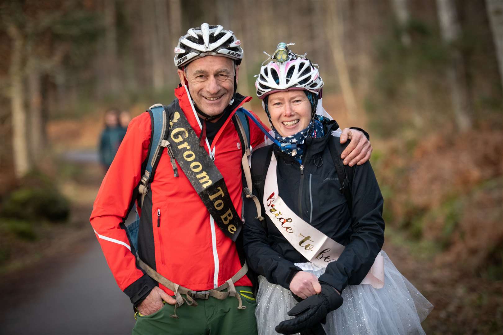 Strathpuffer 2024 24-hour endurance event. Steve Brown and Tracy Munro got married at the half way section of the track. Picture: Callum Mackay.