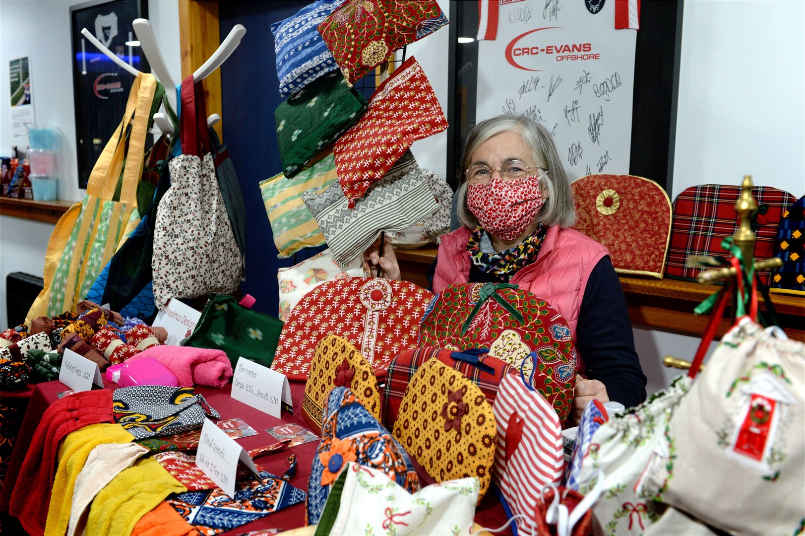 Naomi Forbes from Dingwall at her Onesimus Designs stall last year. Picture: James Mackenzie